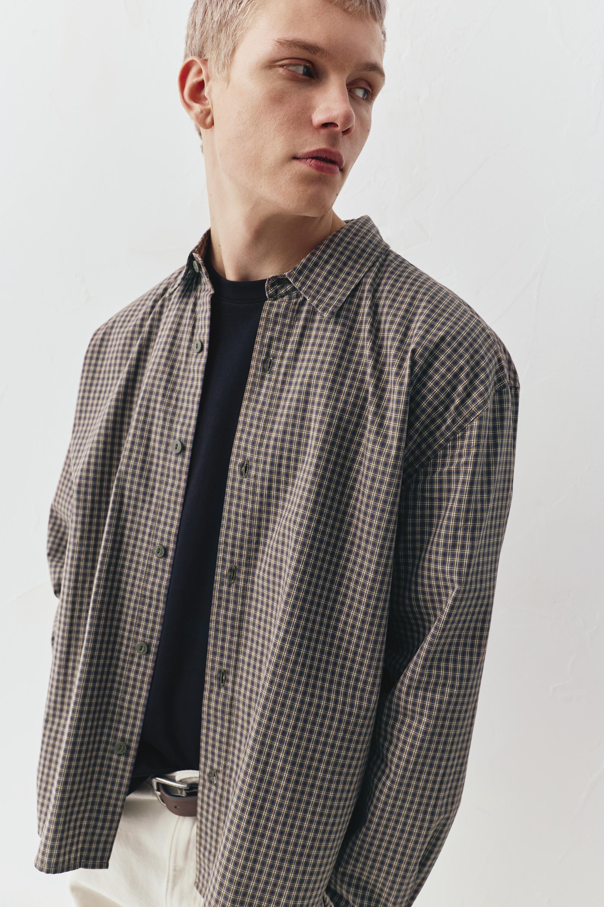 Long sleeve check shirt — Green