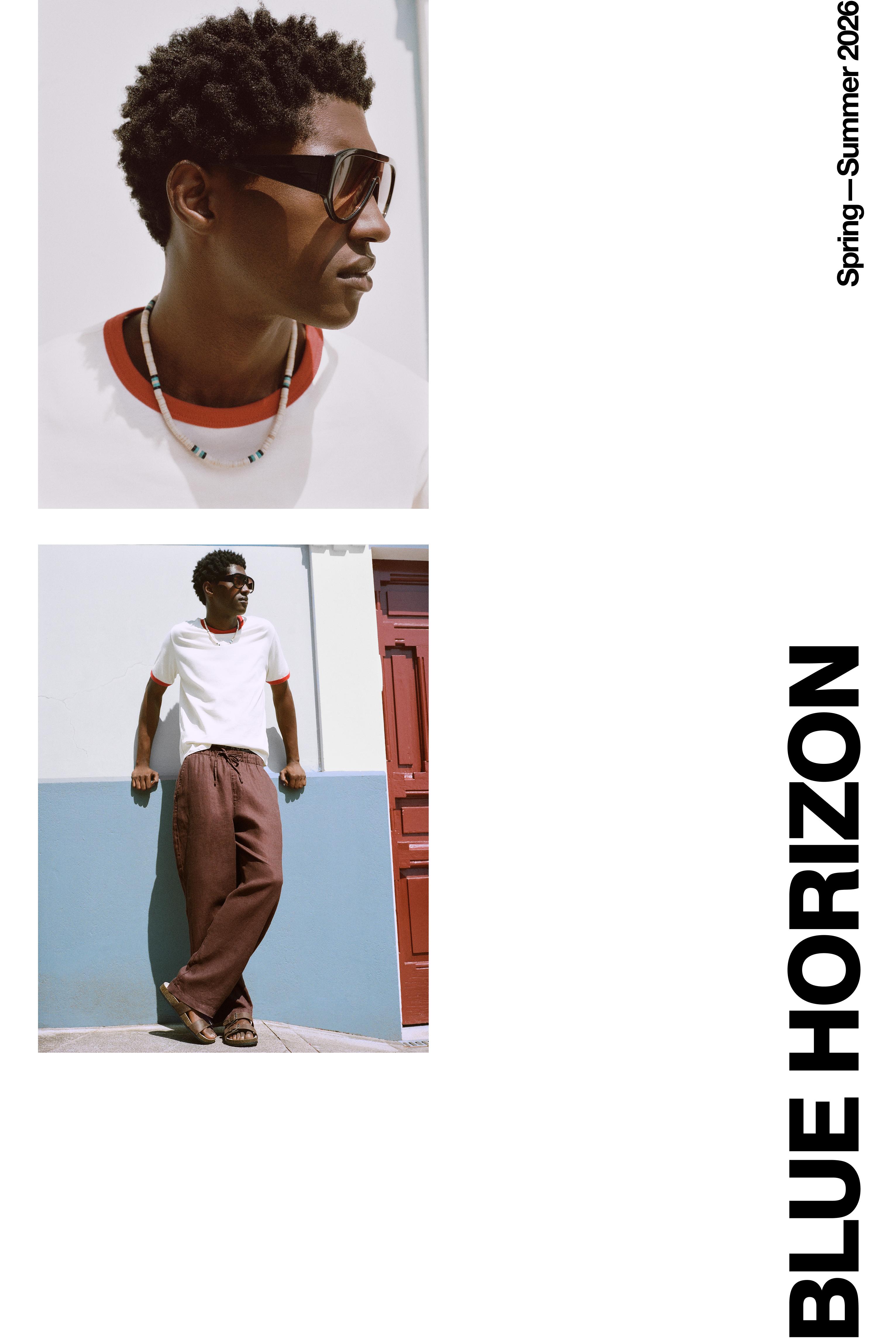 Contrast trim T-shirt — Red