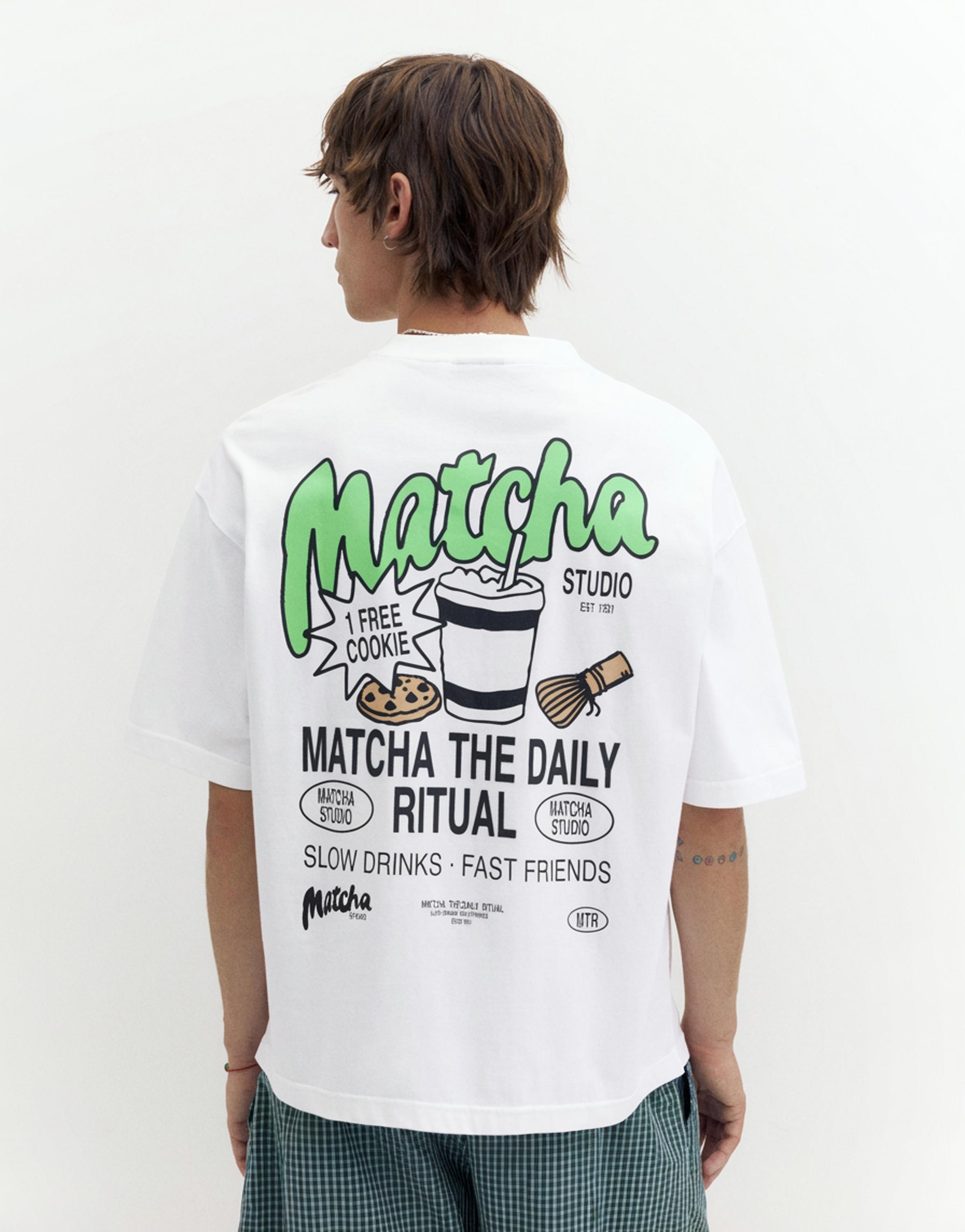 STWD Matcha graphic T-shirt — White