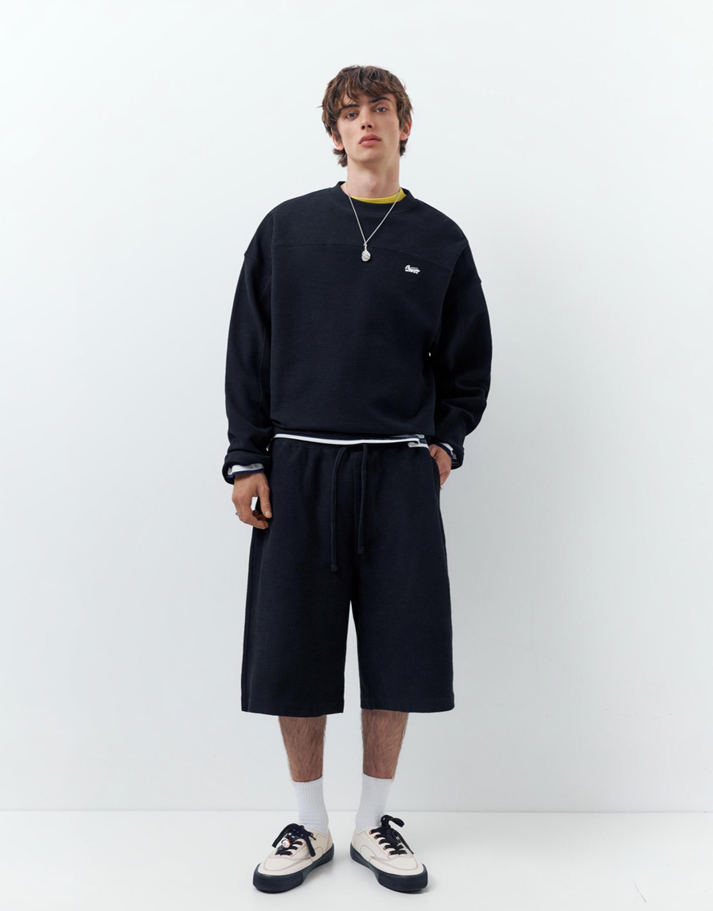 STWD skater jogger Bermuda shorts — Black