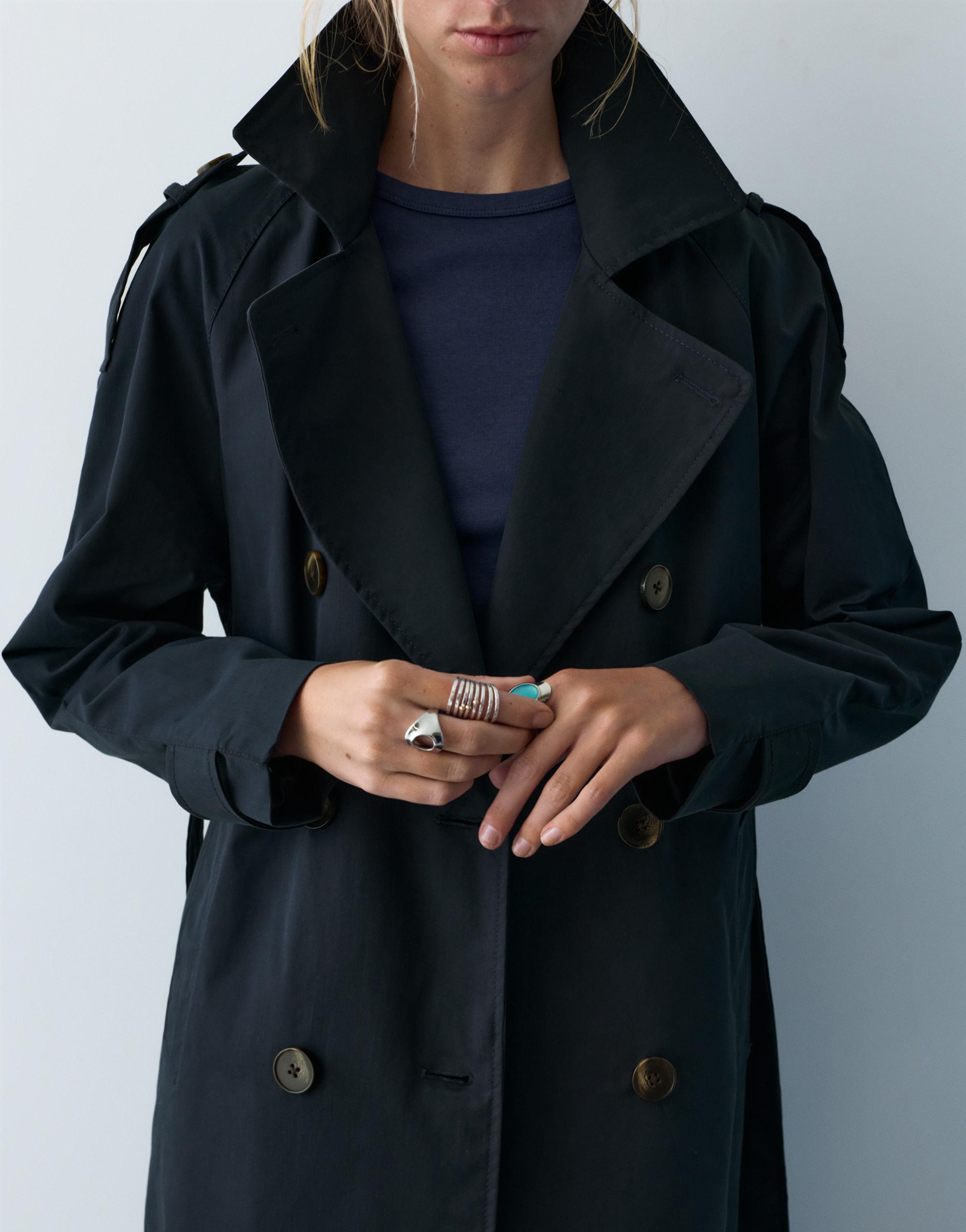 Kemerli uzun trençkot - Görsel 69