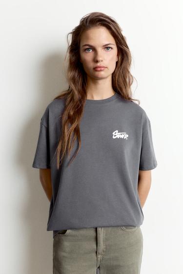 STWD flower graphic T-shirt — Grey 1