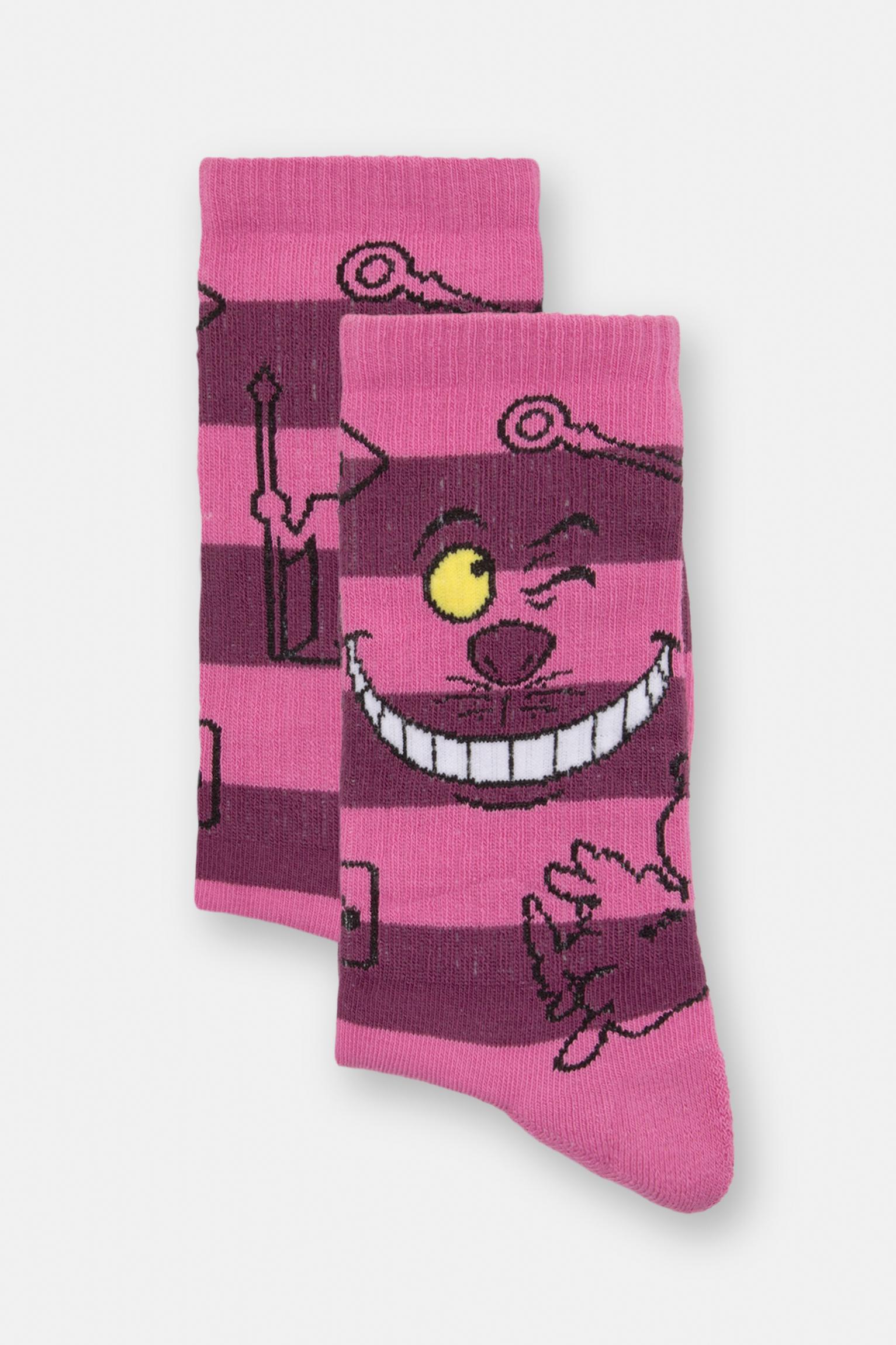 Alice in Wonderland desenli çorap - Görsel 4