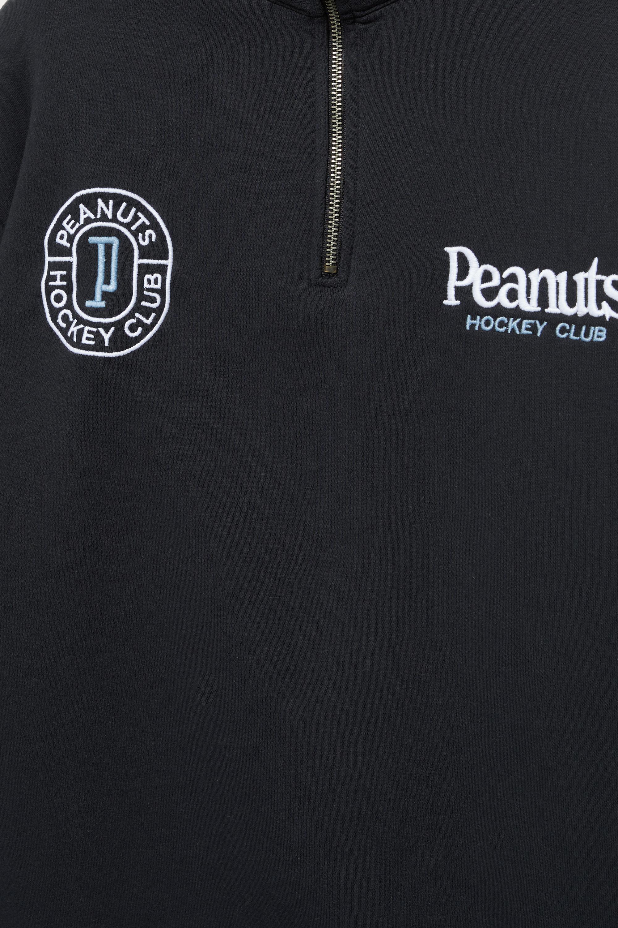 Fermuarlı dik yaka Peanuts sweatshirt