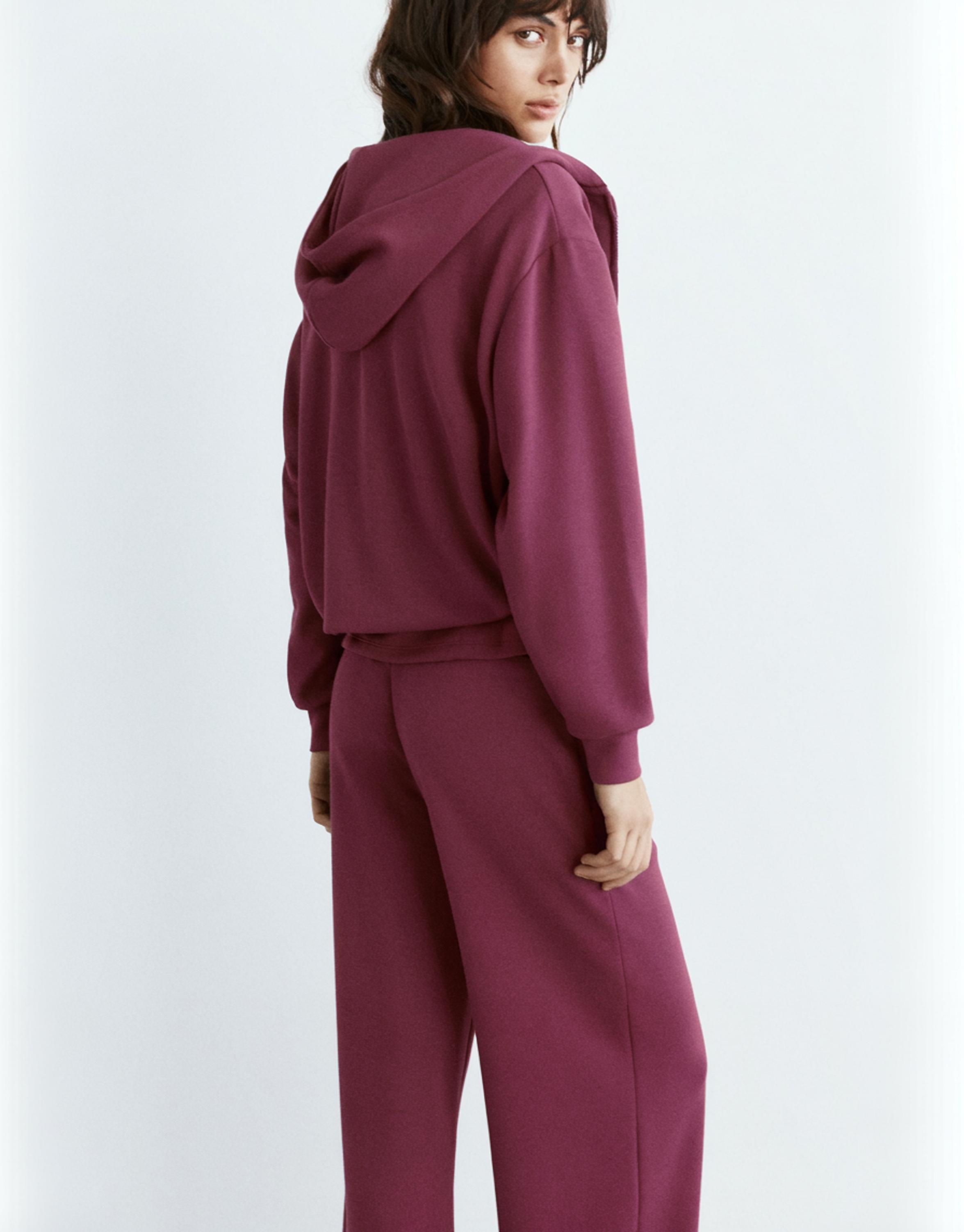 Soft touch hooded sweatshirt — Eggplant