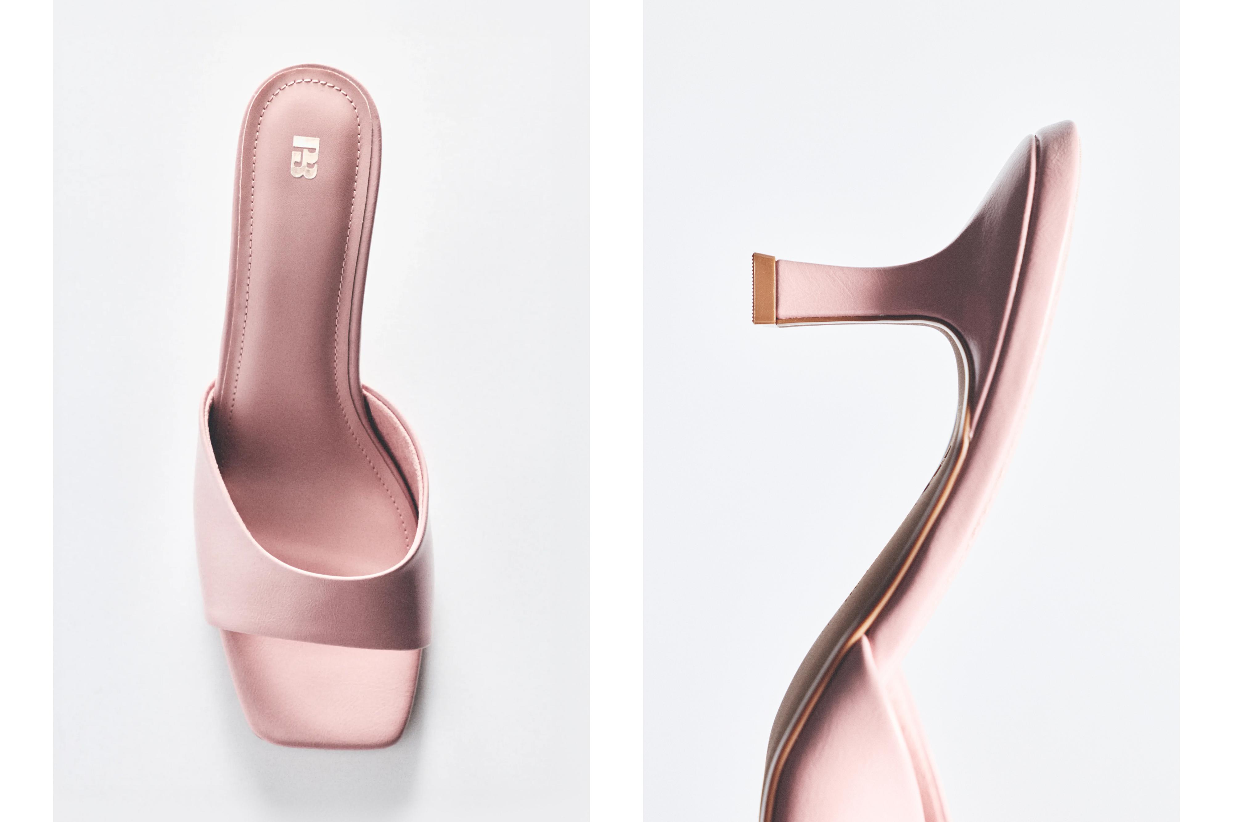 Heeled mule sandals — Pink