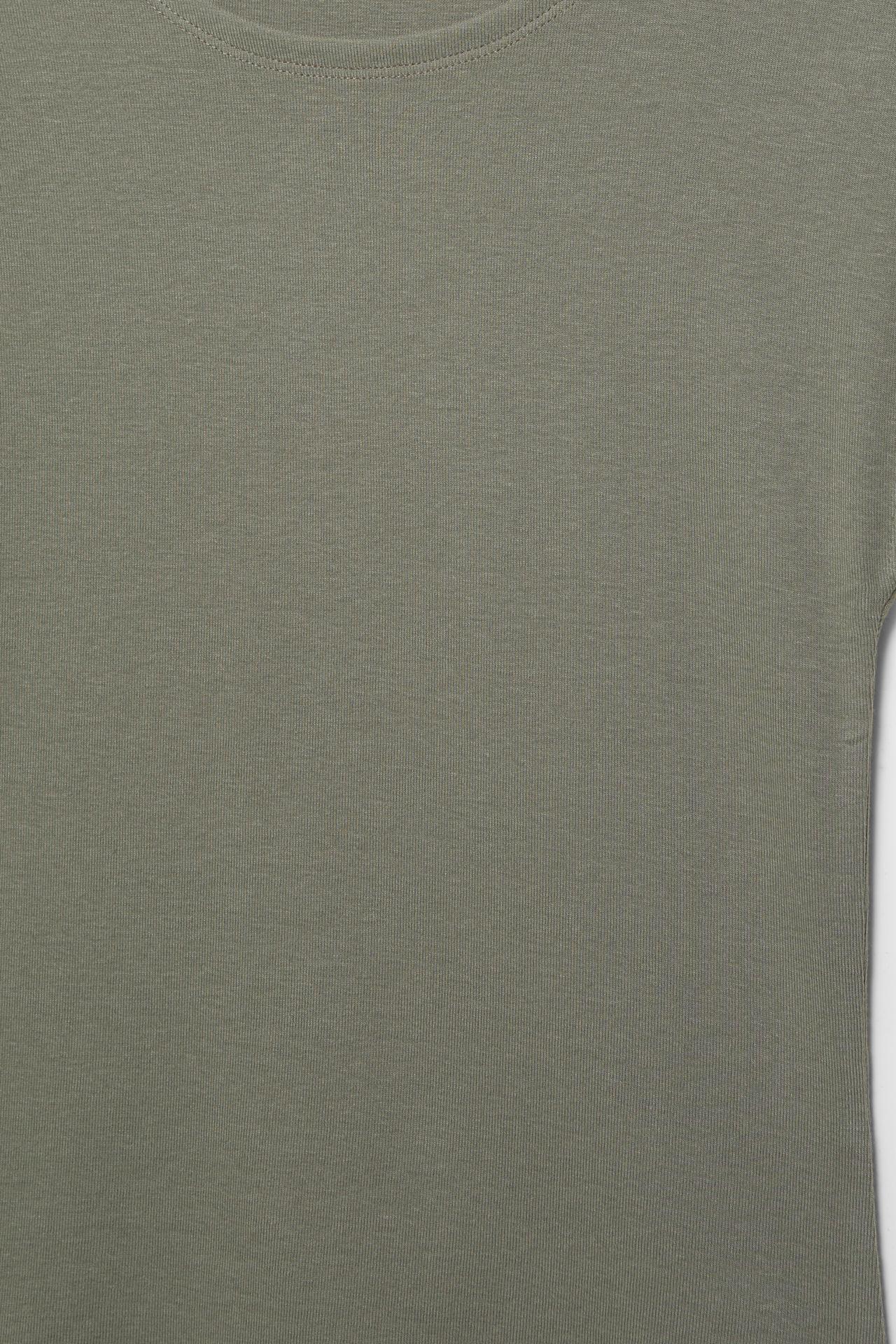 Fitted short sleeve T-shirt — Khaki
