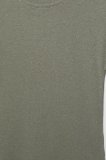 Fitted short sleeve T-shirt — Khaki 7
