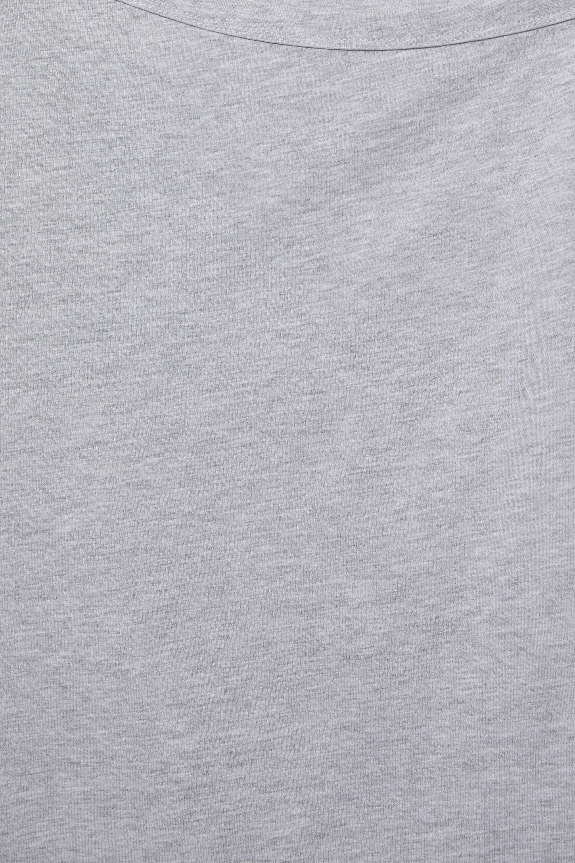 Asimetrik kısa kollu t-shirt - Görsel 2