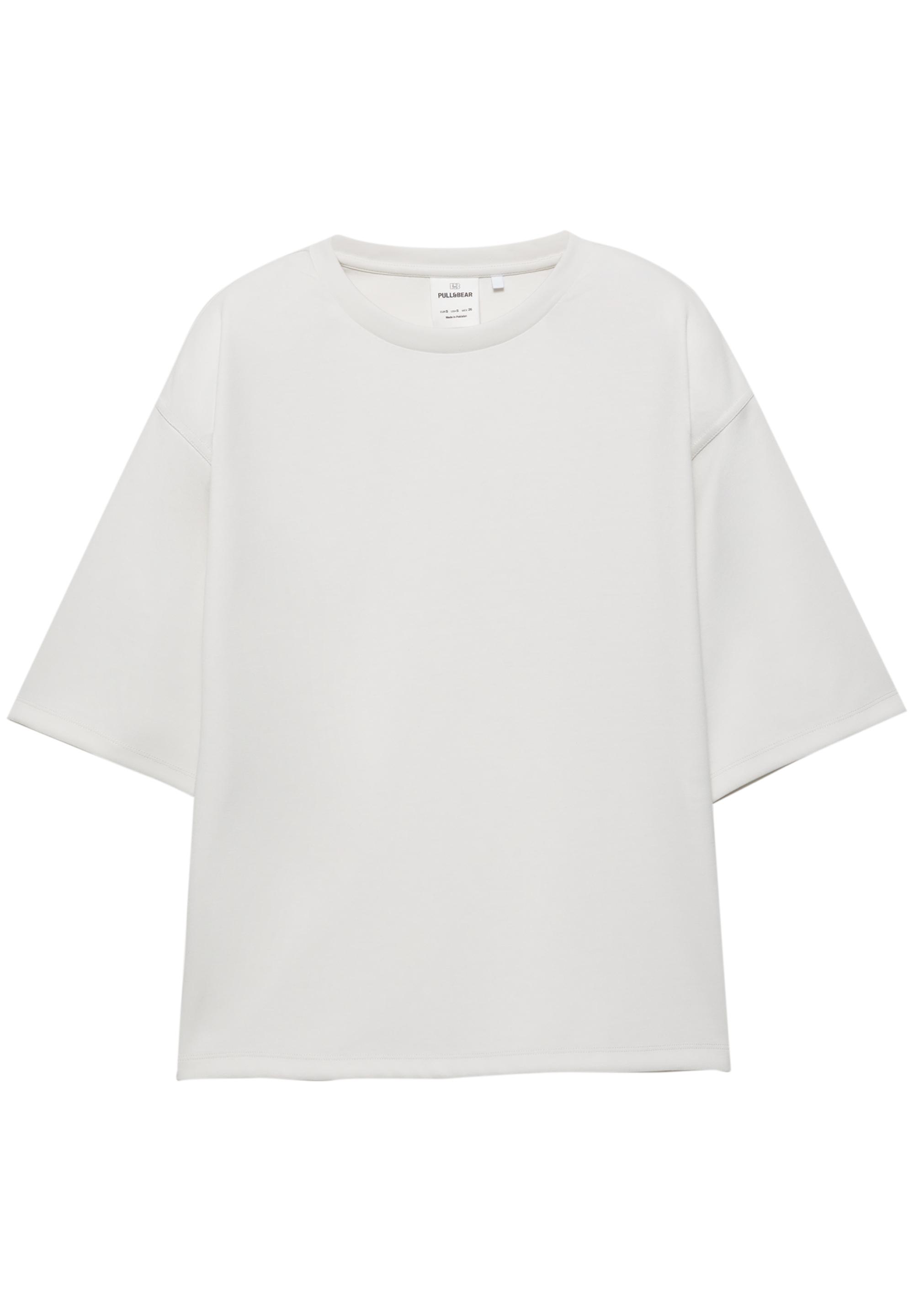 Soft-touch short sleeve T-shirt — Ecru