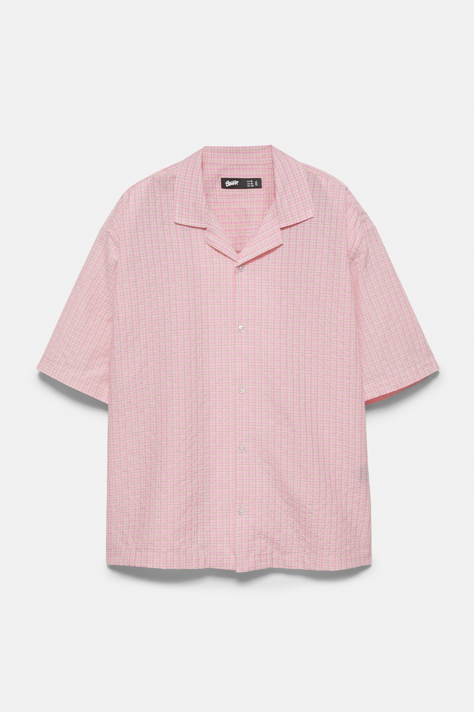 Short sleeve check shirt — Pink