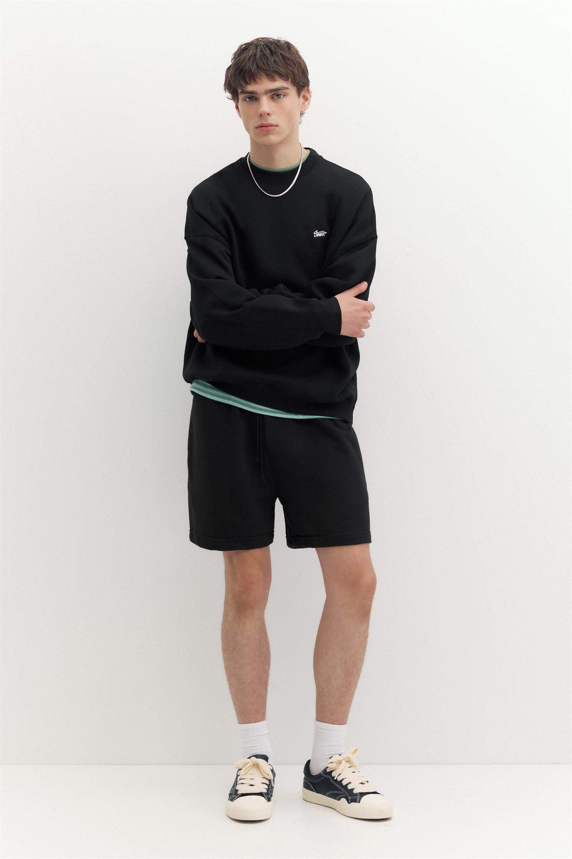 STWD jogger Bermuda shorts — Black