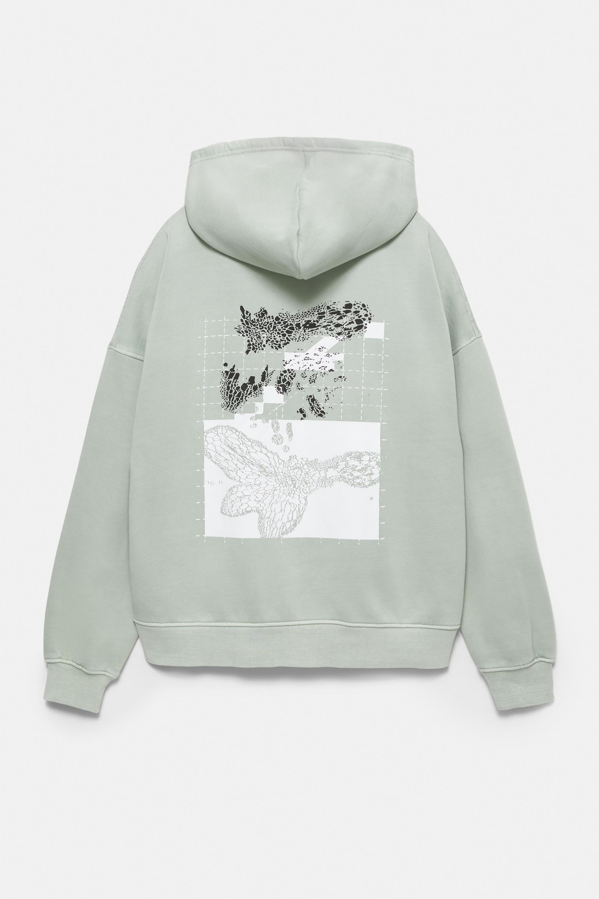 Oversize kapüşonlu grafik baskılı sweatshirt - Görsel 15