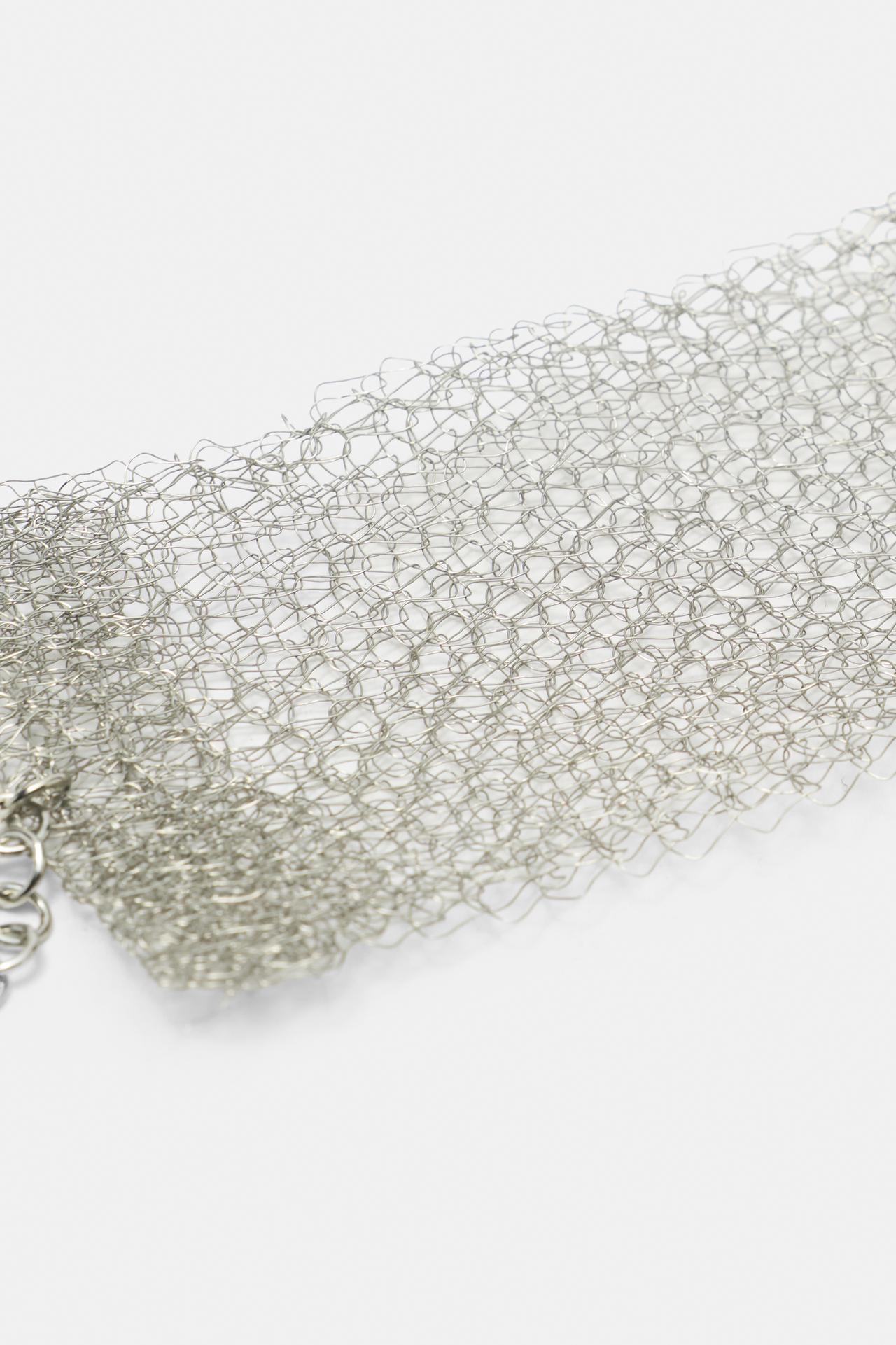 Mesh choker necklace — Silver