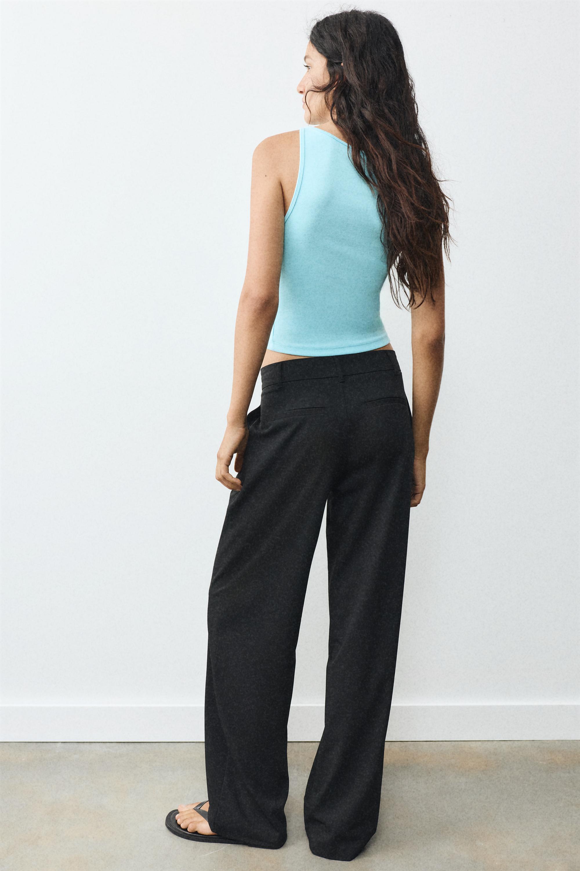 Boat neck tank top — Sky blue