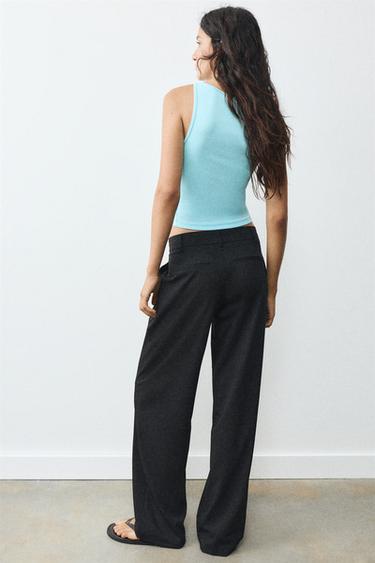 Boat neck tank top — Sky blue 2