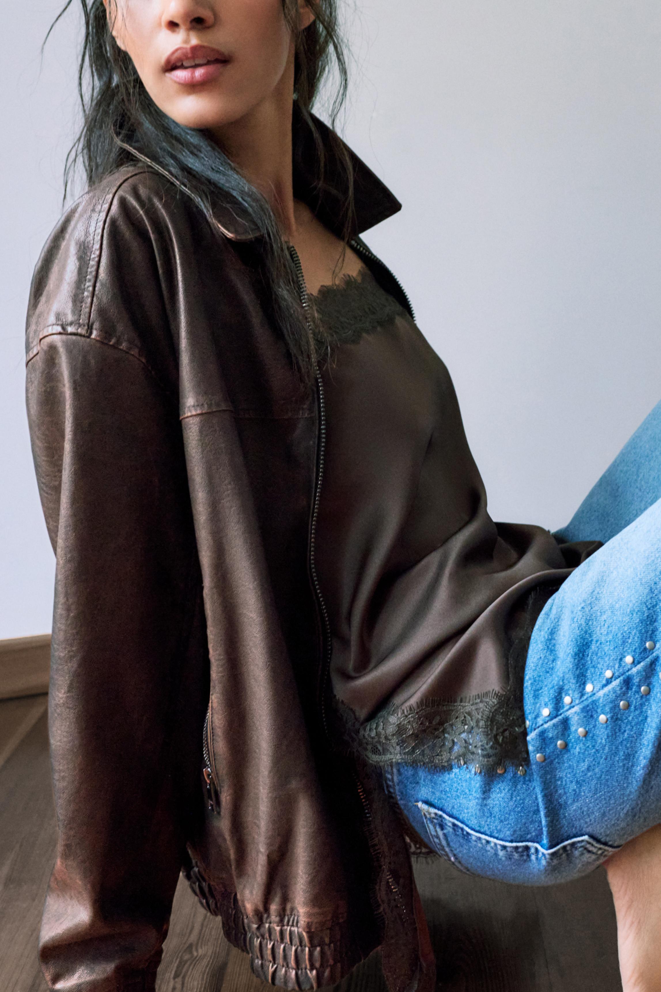 Suni Deri Baba Kesim Ceket - Görsel 141