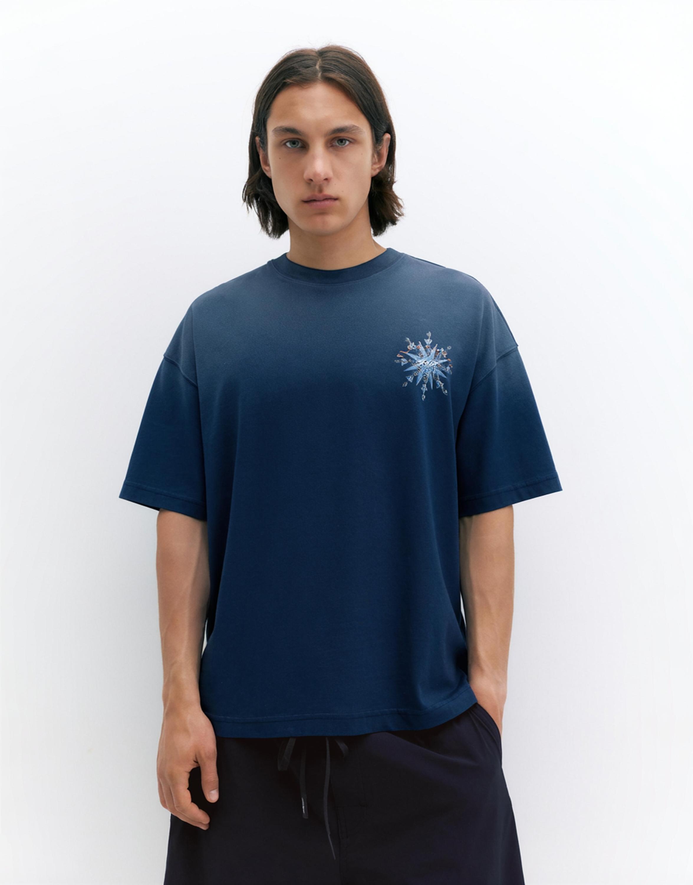 Pleasures x STWD boxy T-shirt — Dark blue