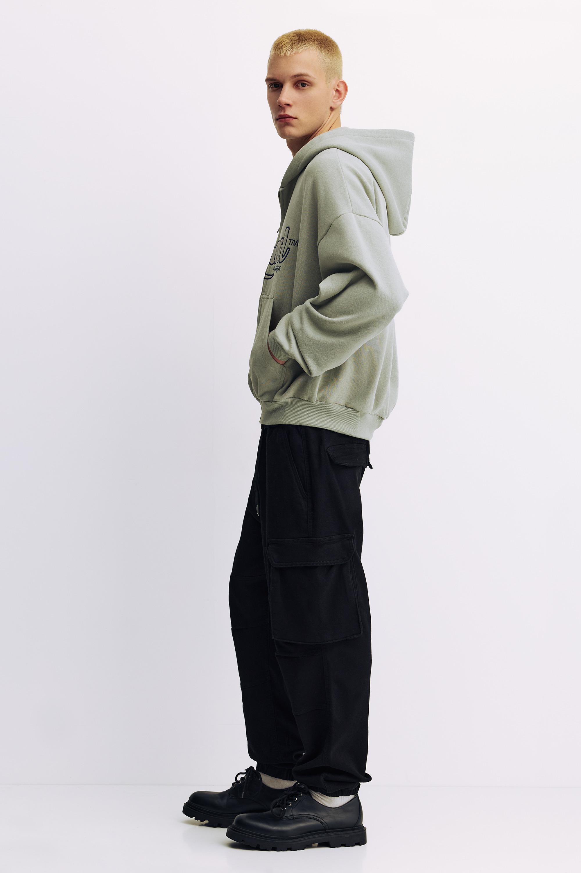 Multi-pocket comfort jogger trousers — Black