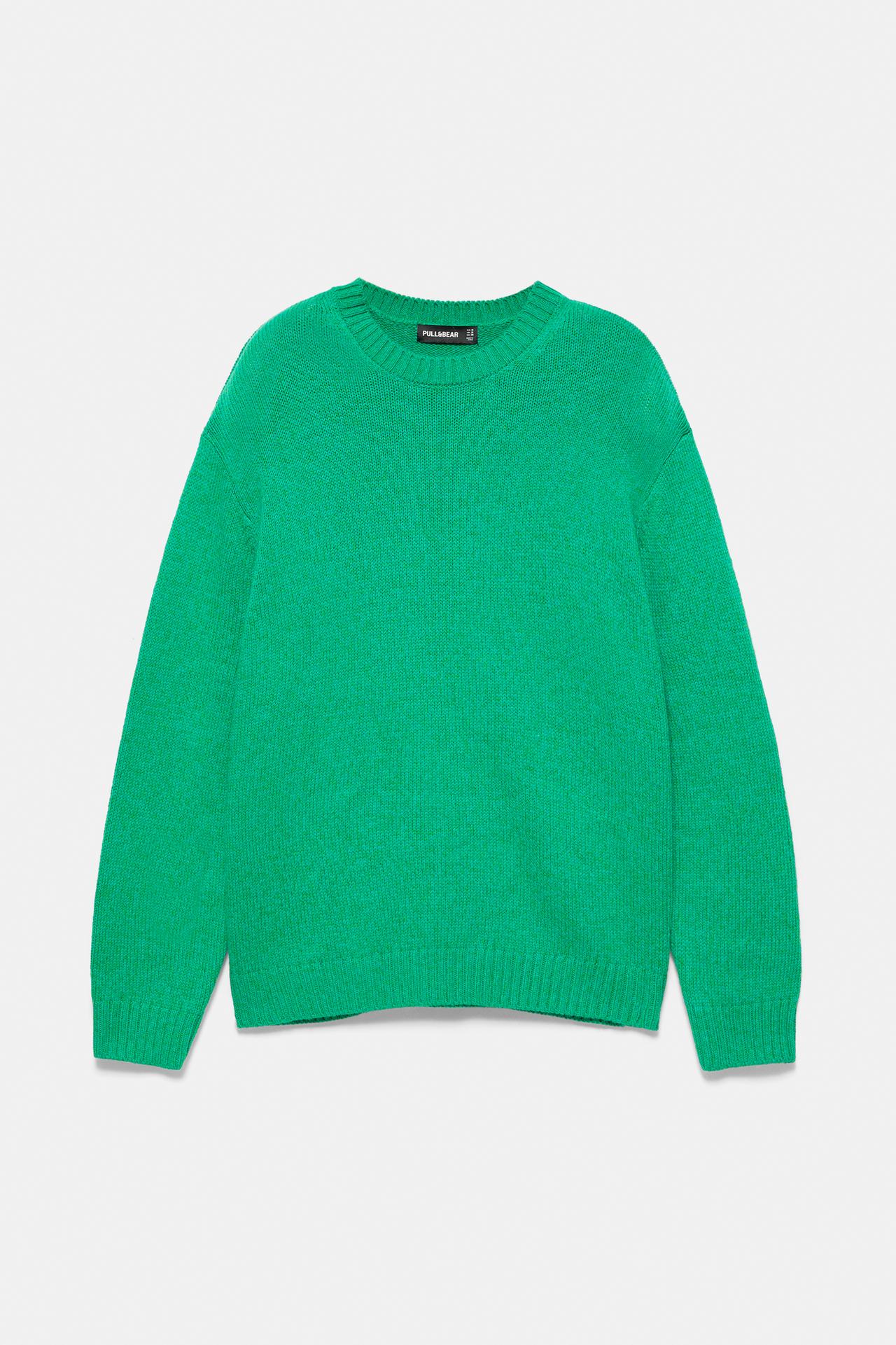 Round neck jumper — Green