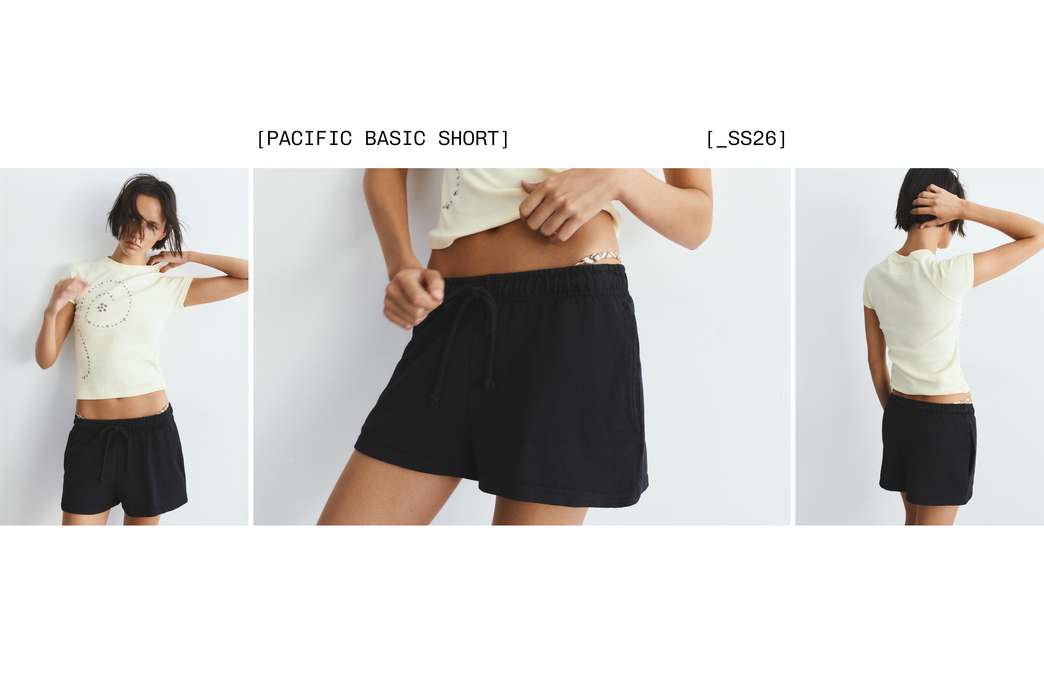 Sports shorts with elastic waist — Black