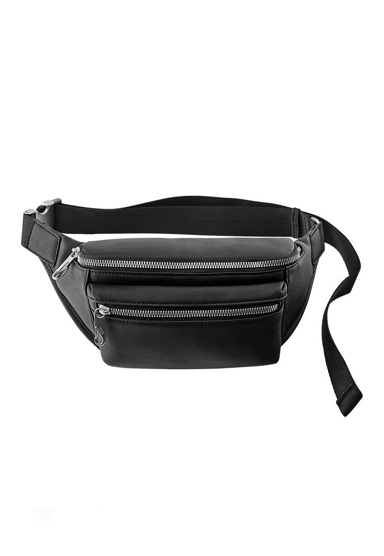 Multi-pocket belt bag — Black