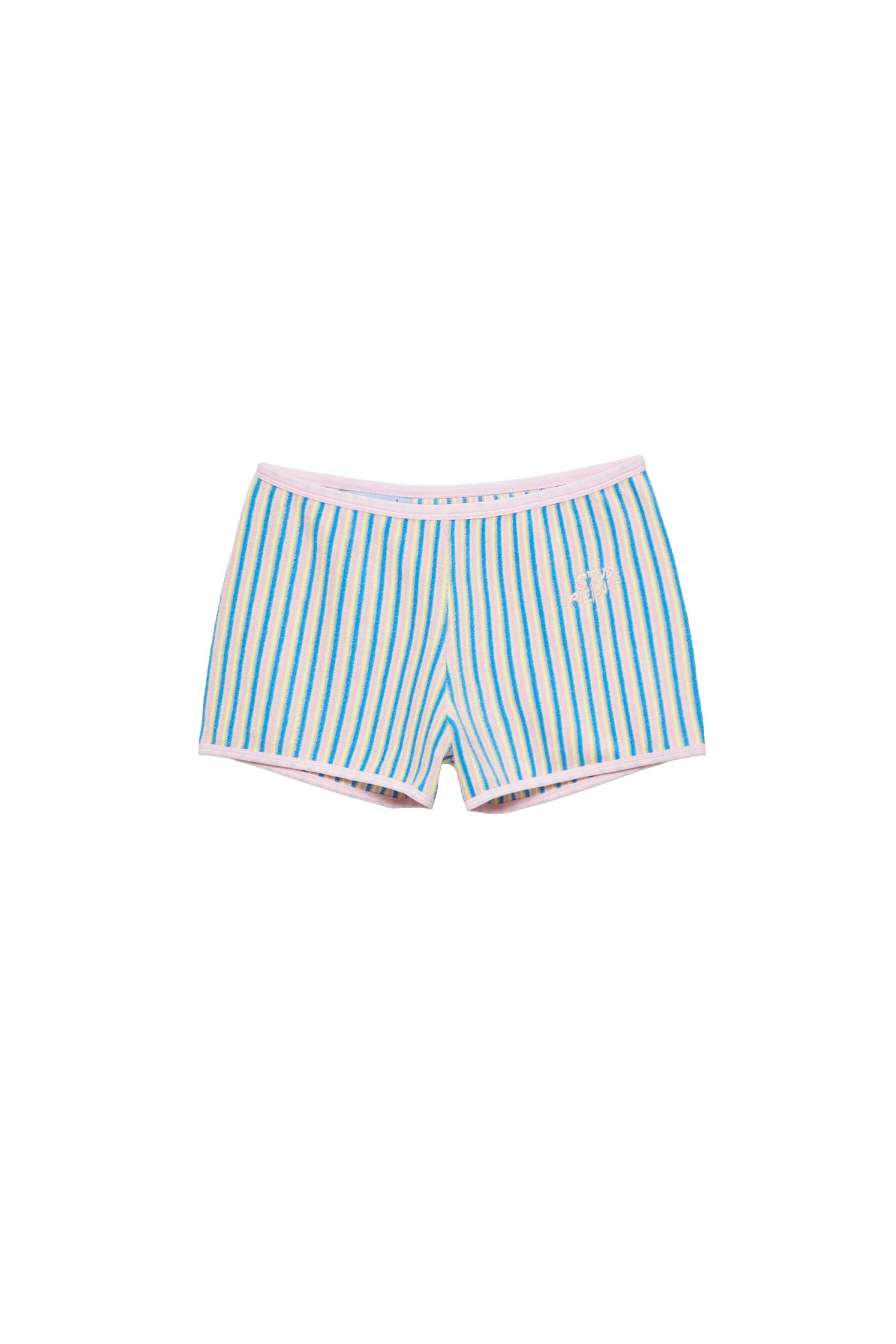 Pleasures x STWD towelling shorts — Striped