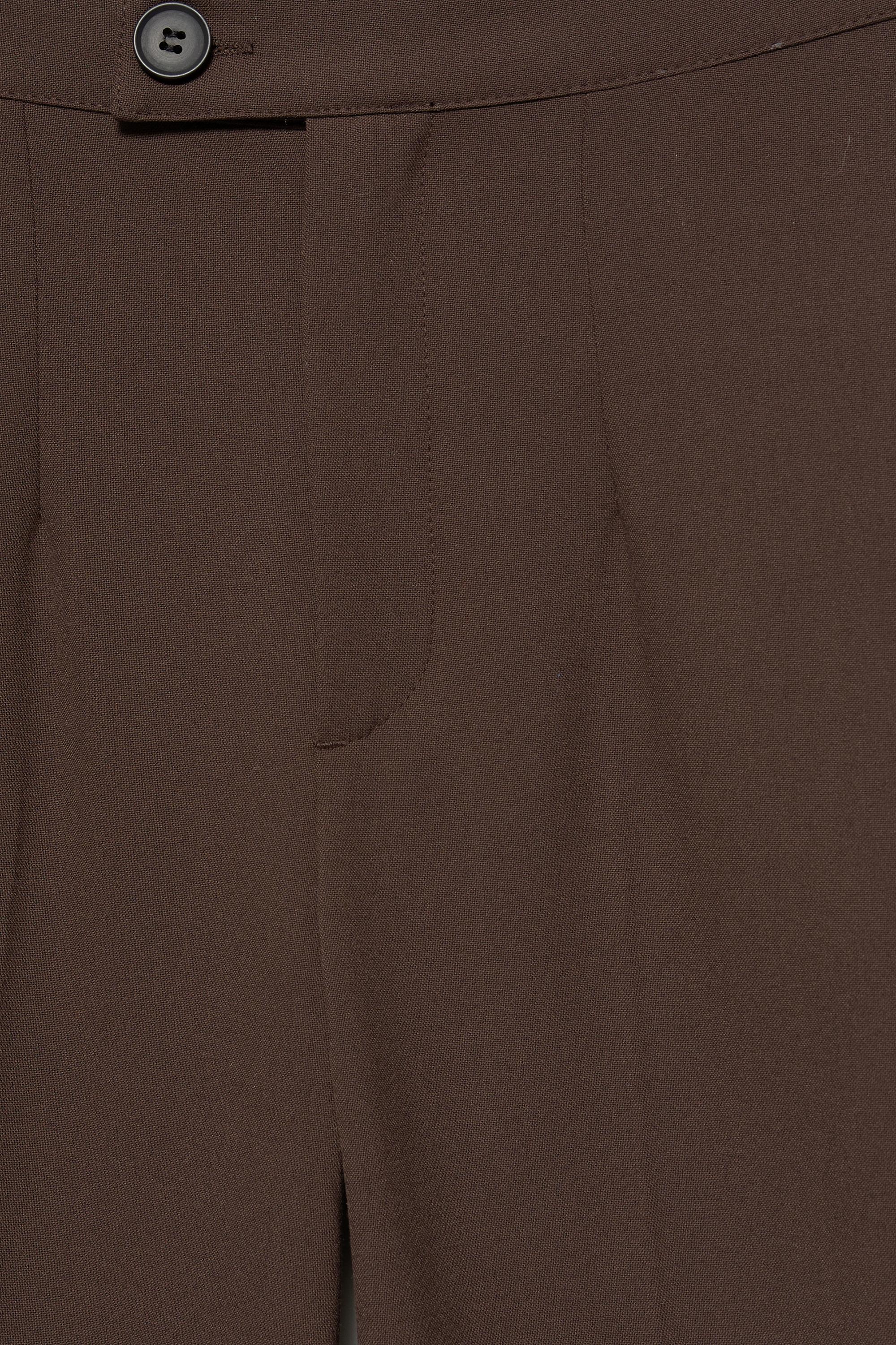 Straight-leg darted trousers — Brown