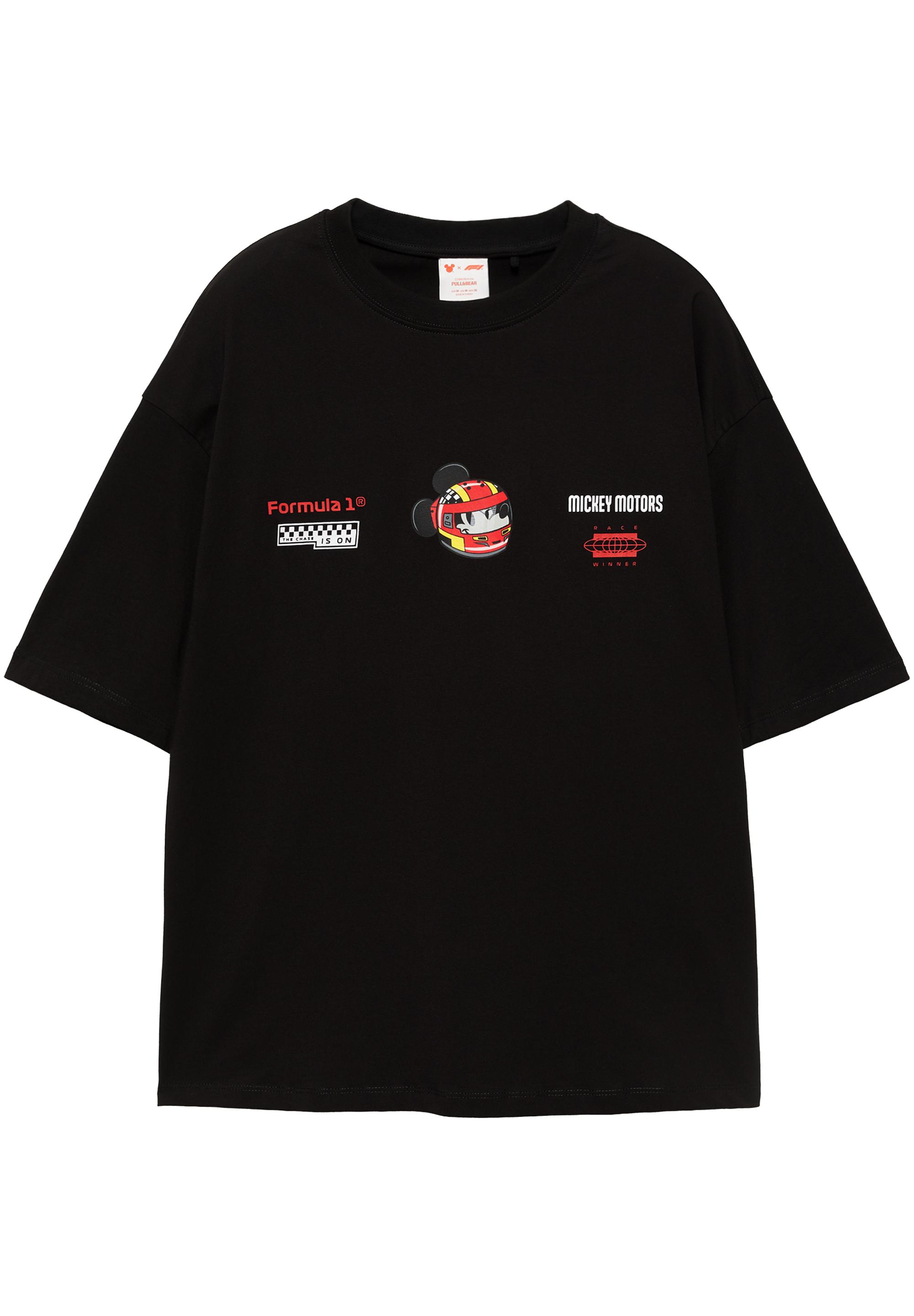 Pull&Bear Disney x F1 Mickey Motors tişört görsel 4