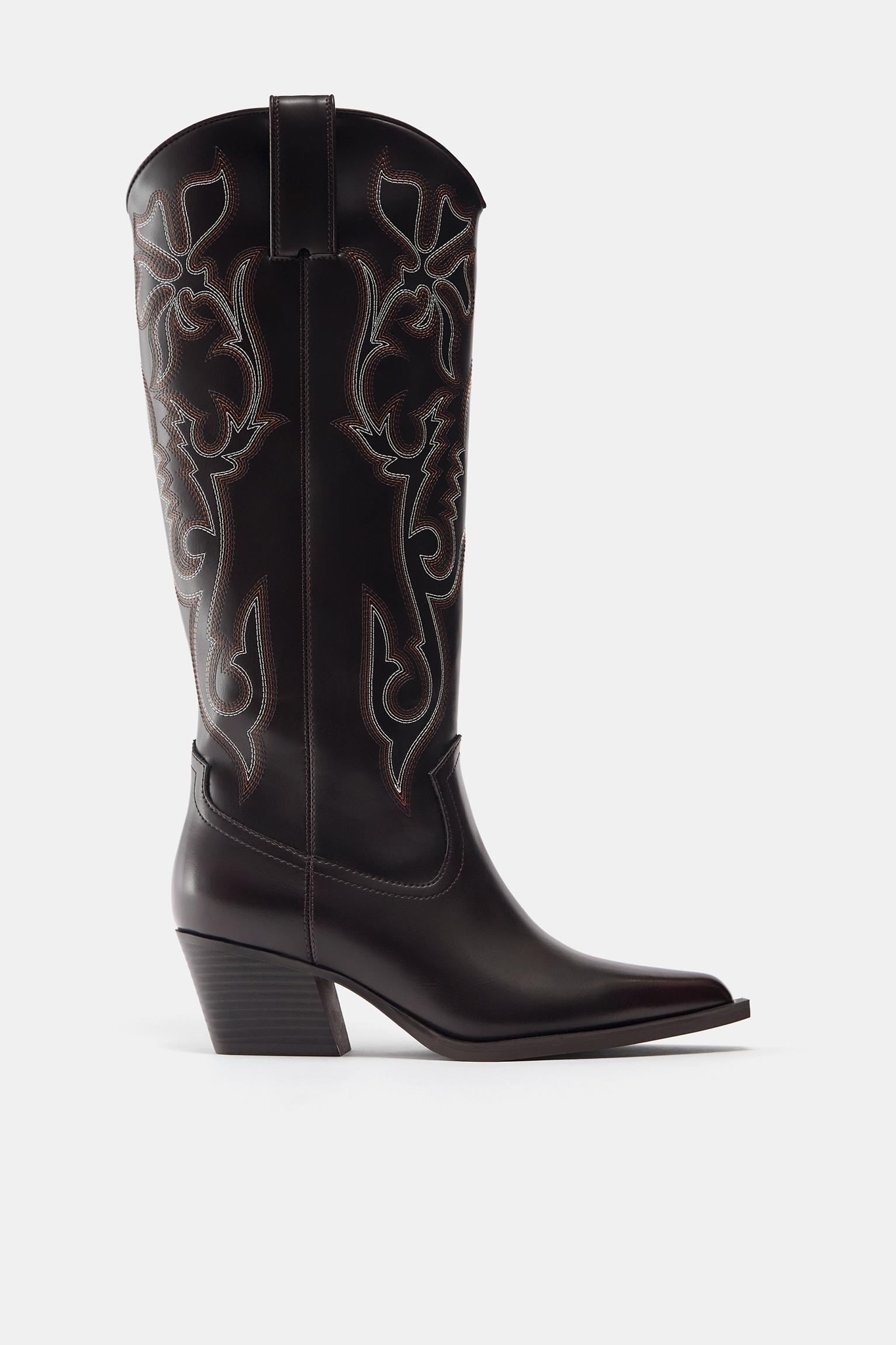 cowboy boots — Maroon