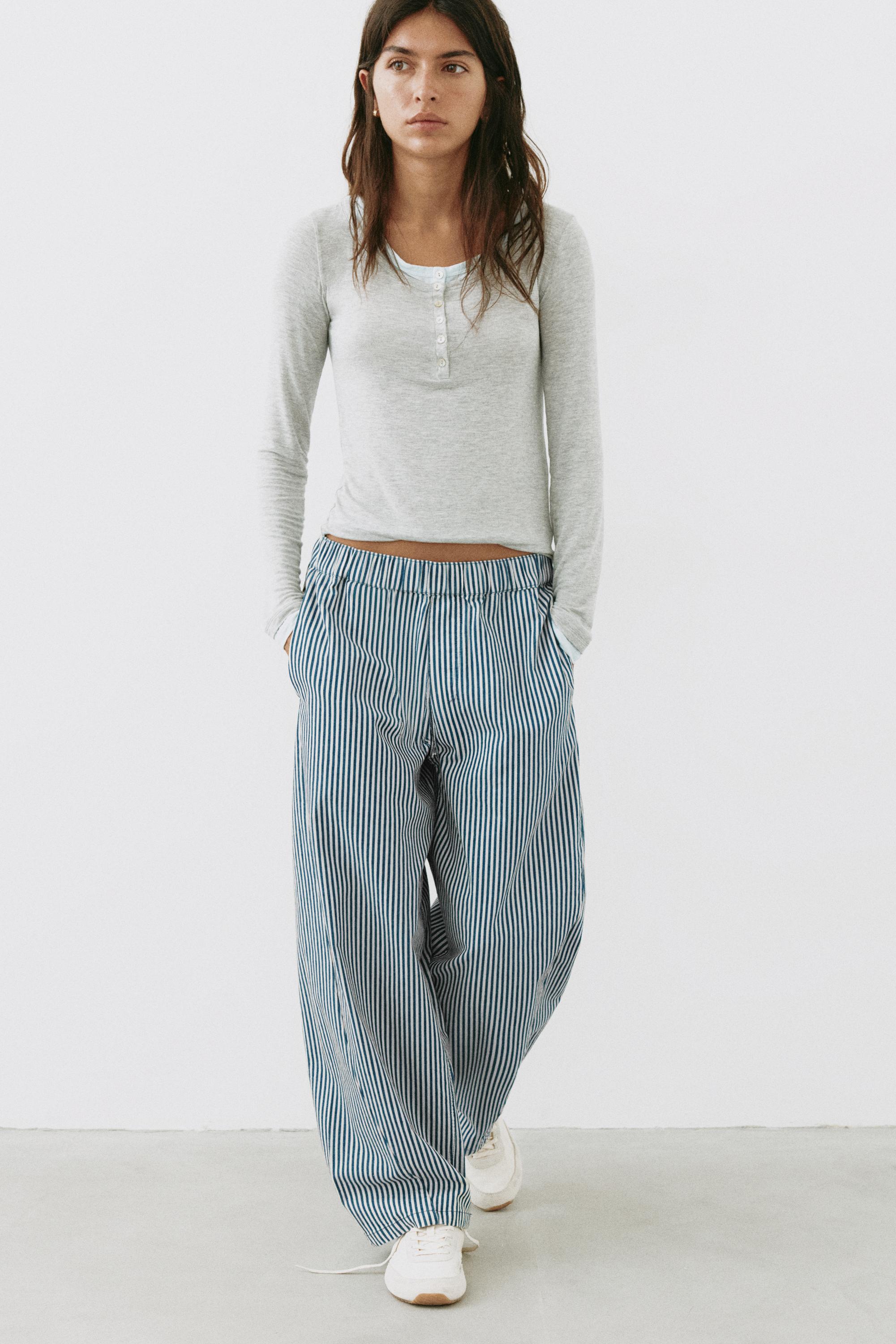 Barrel trousers — Navy