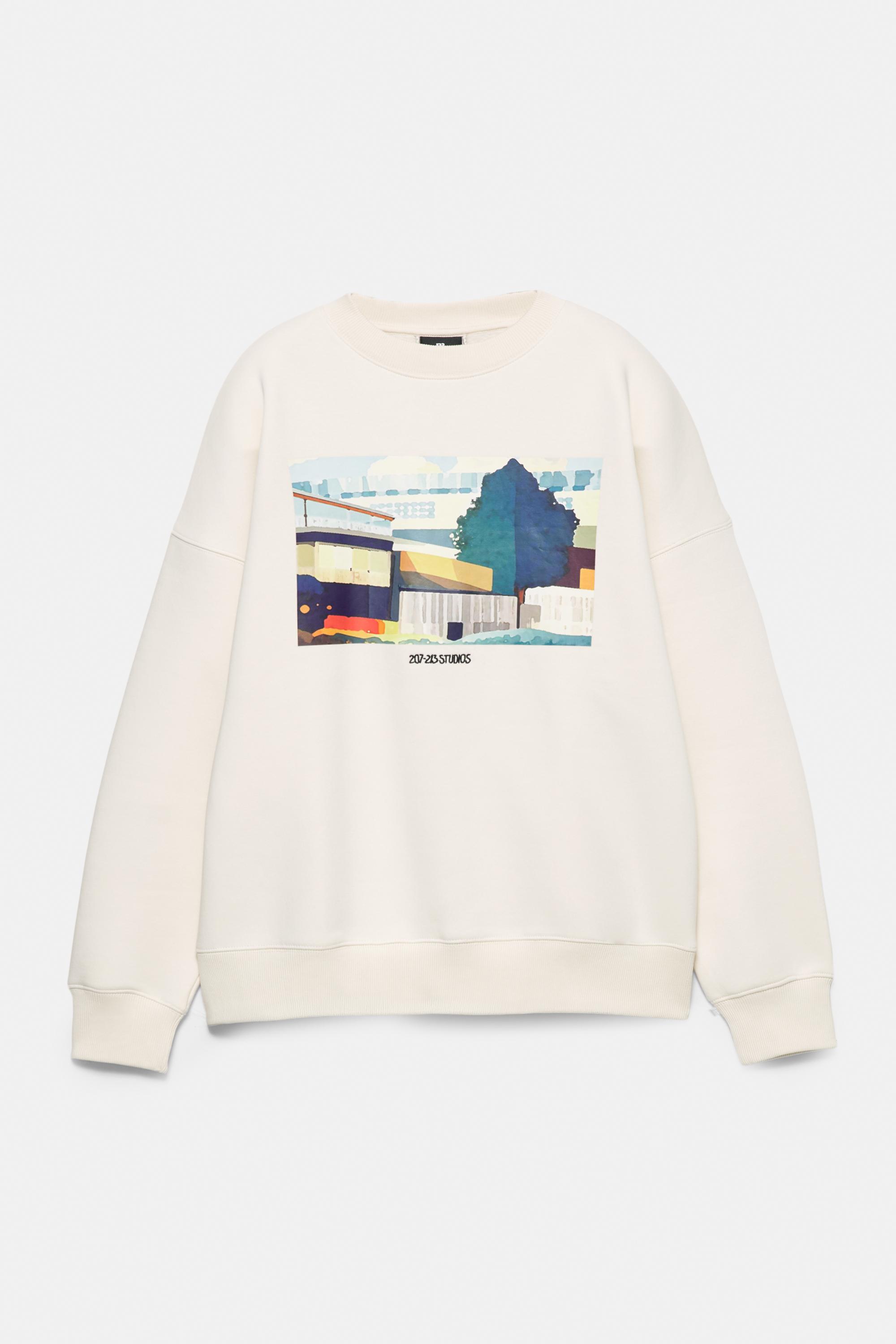 Sweatshirt with embroidered graphic slogan — Off white