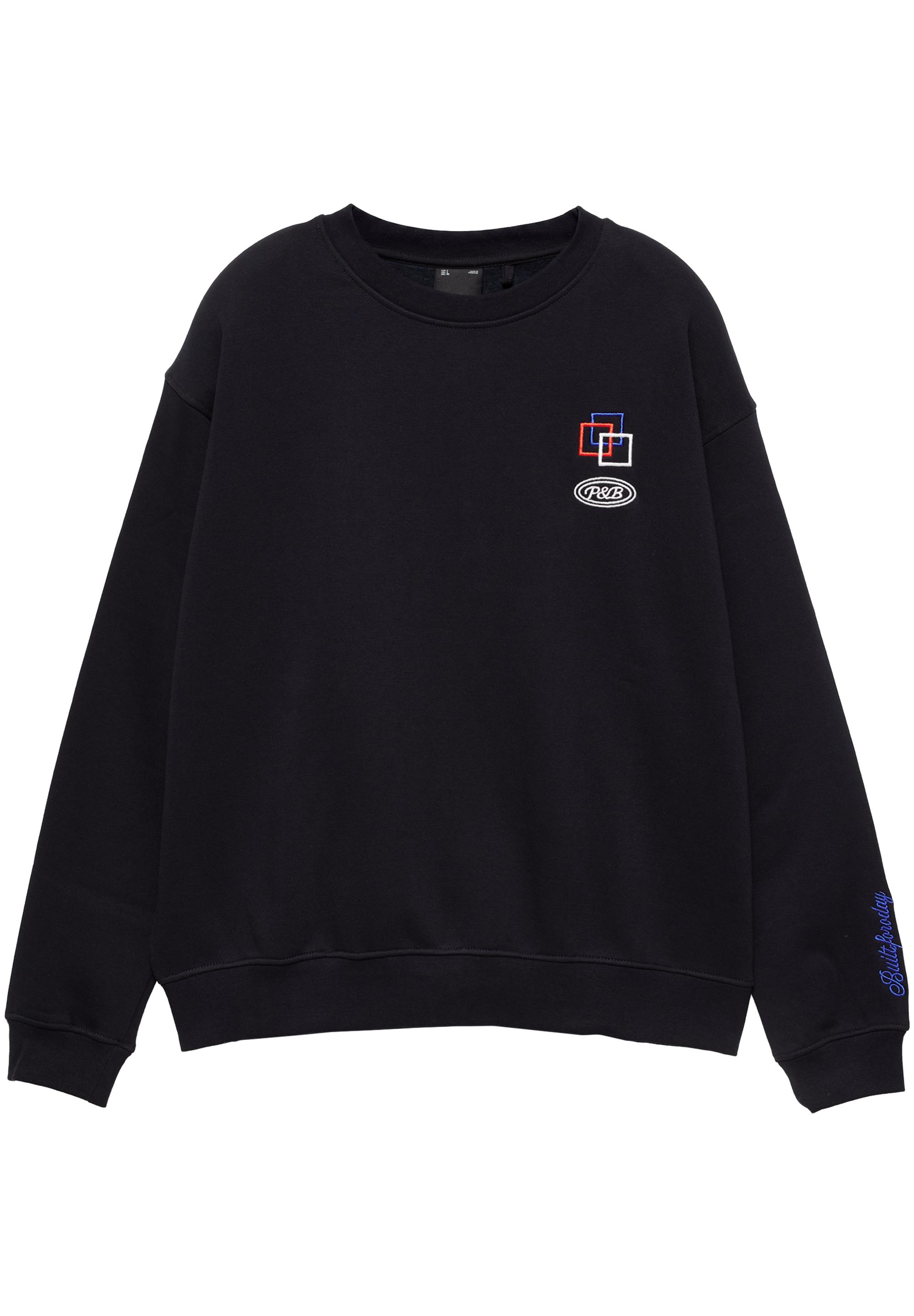 Pull&Bear Kutulu kesim grafik sweatshirt görsel 2