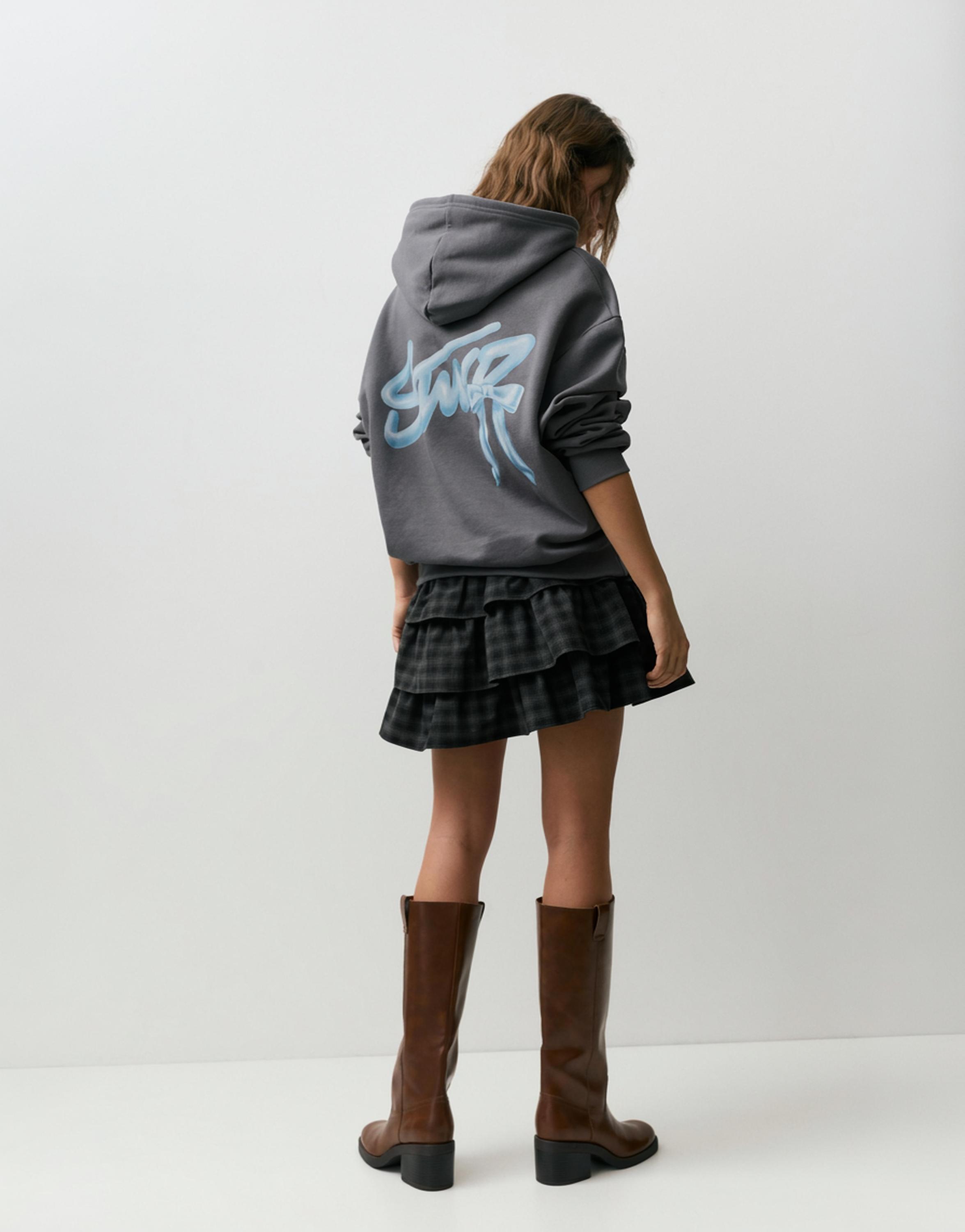 STWD bow hoodie — Anthracite grey