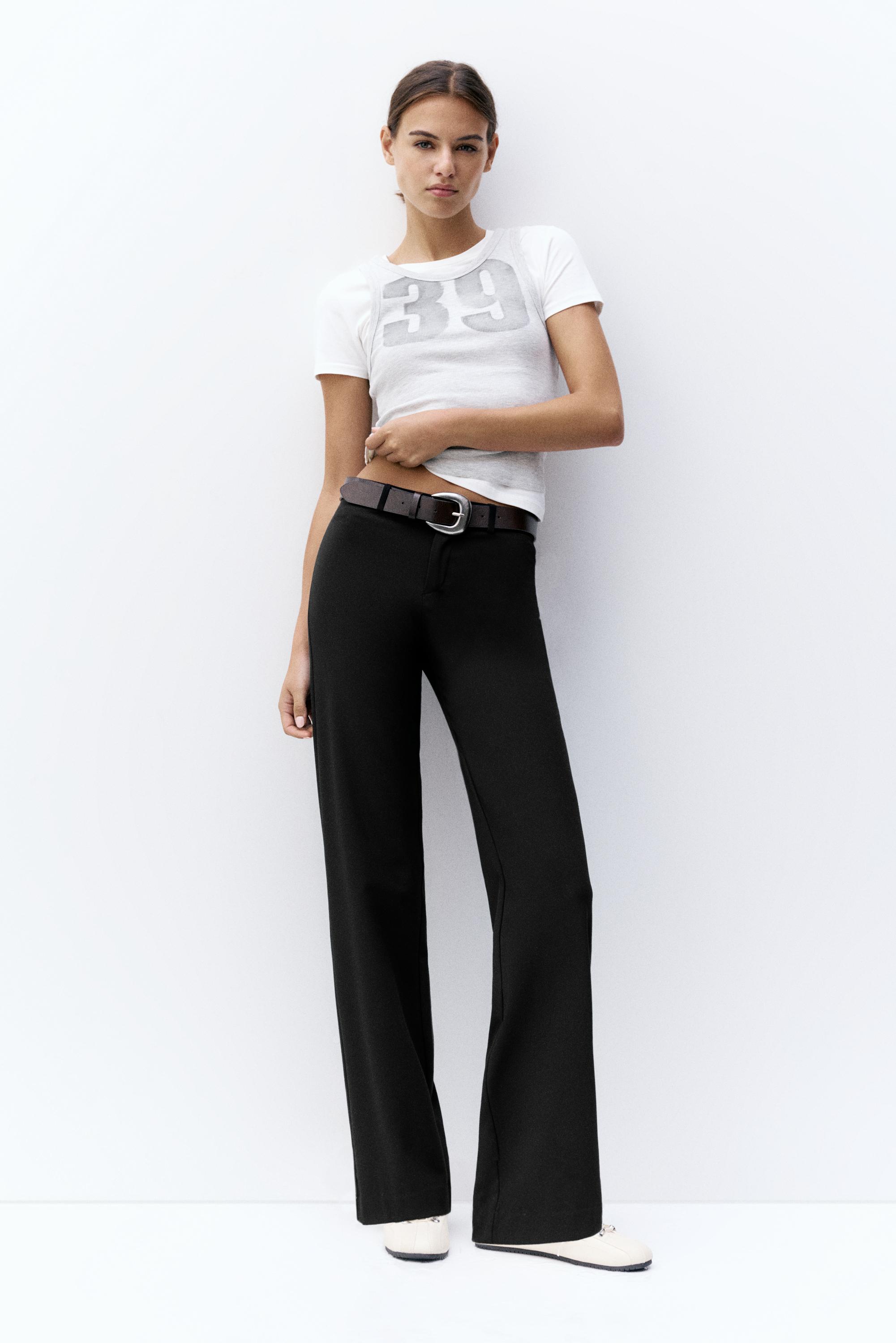 Straight-leg smart trousers — Black