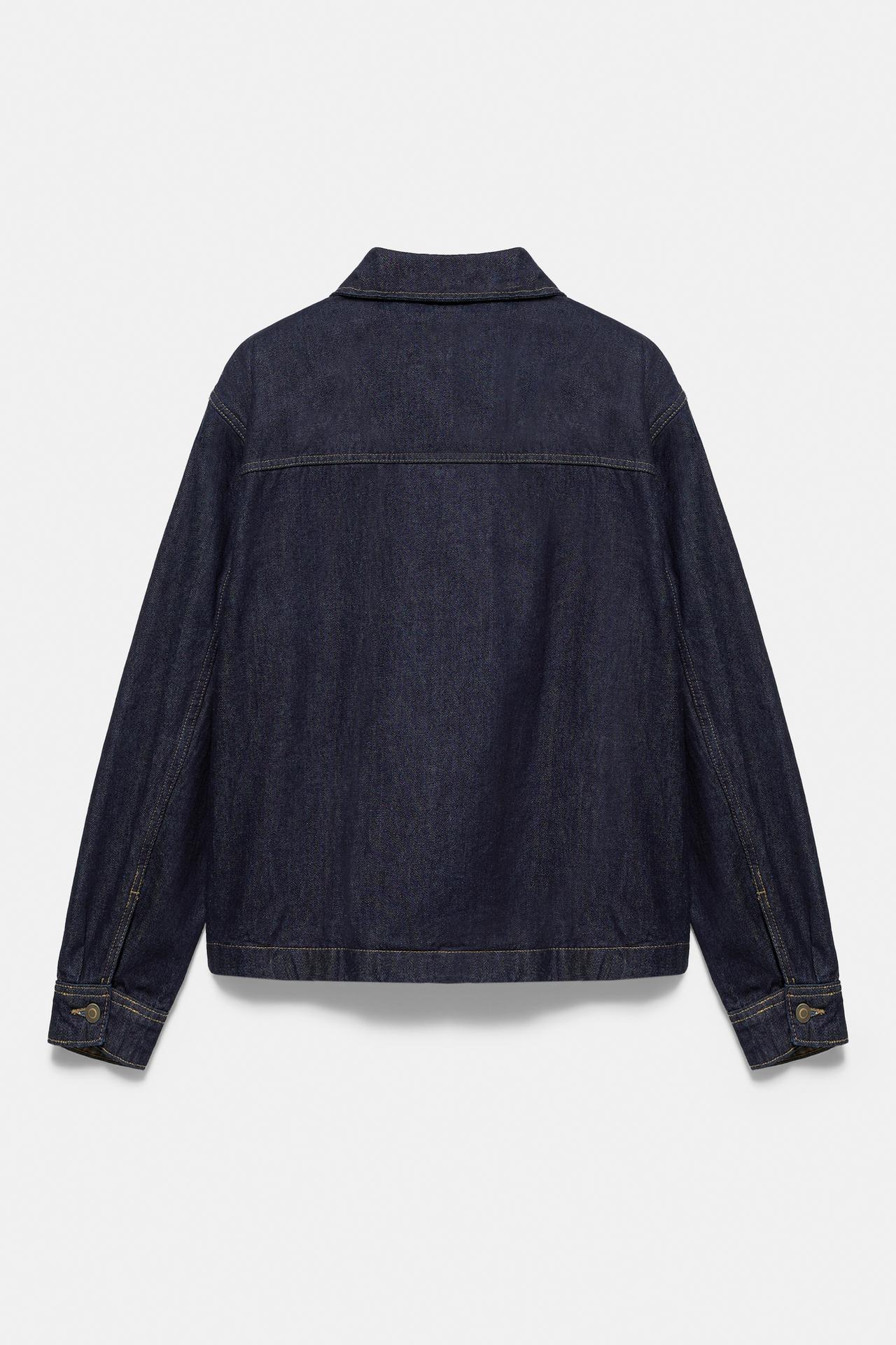 Denim jacket with pockets — Navy