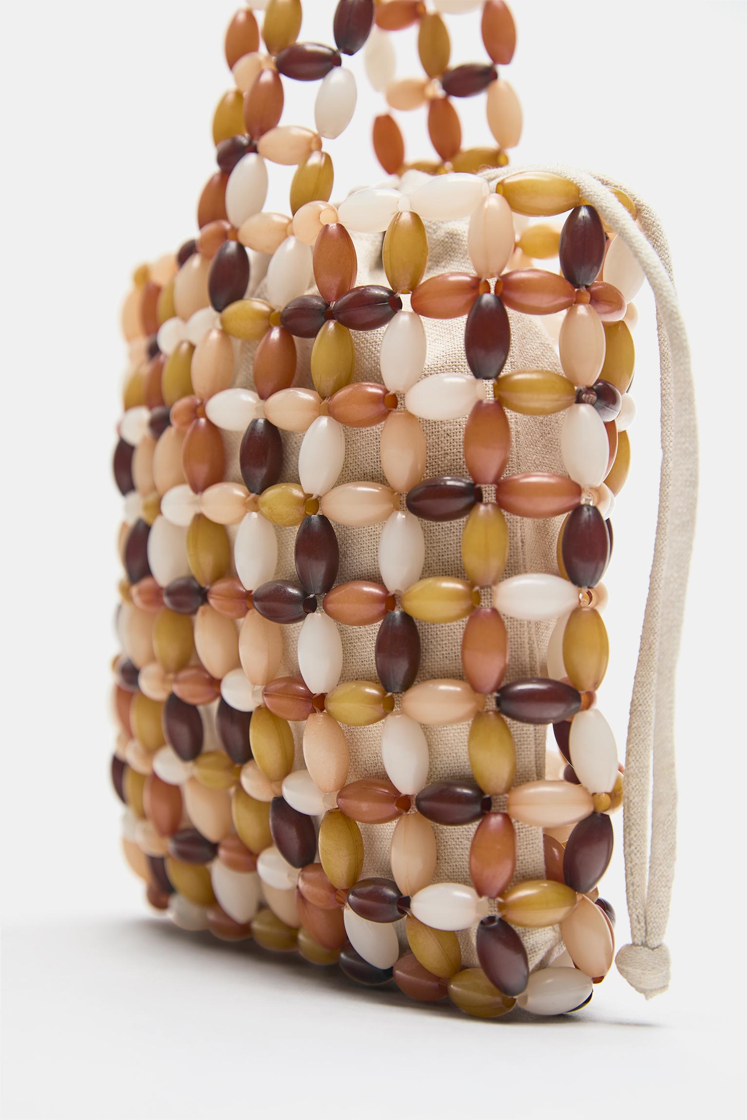 Boncuk detaylı el çantası - Görsel 18