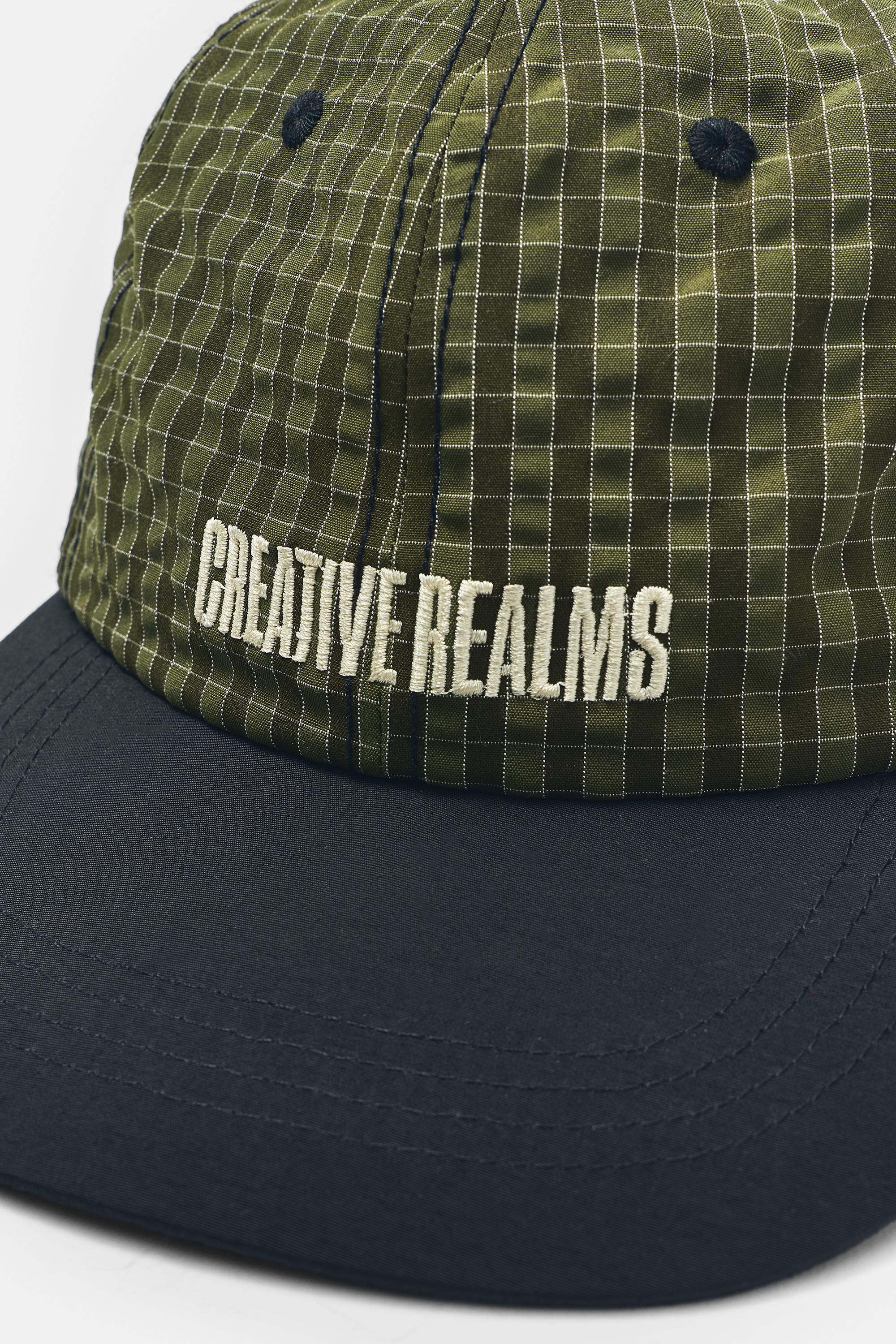 Ripstop cap with embroidery — Medium green