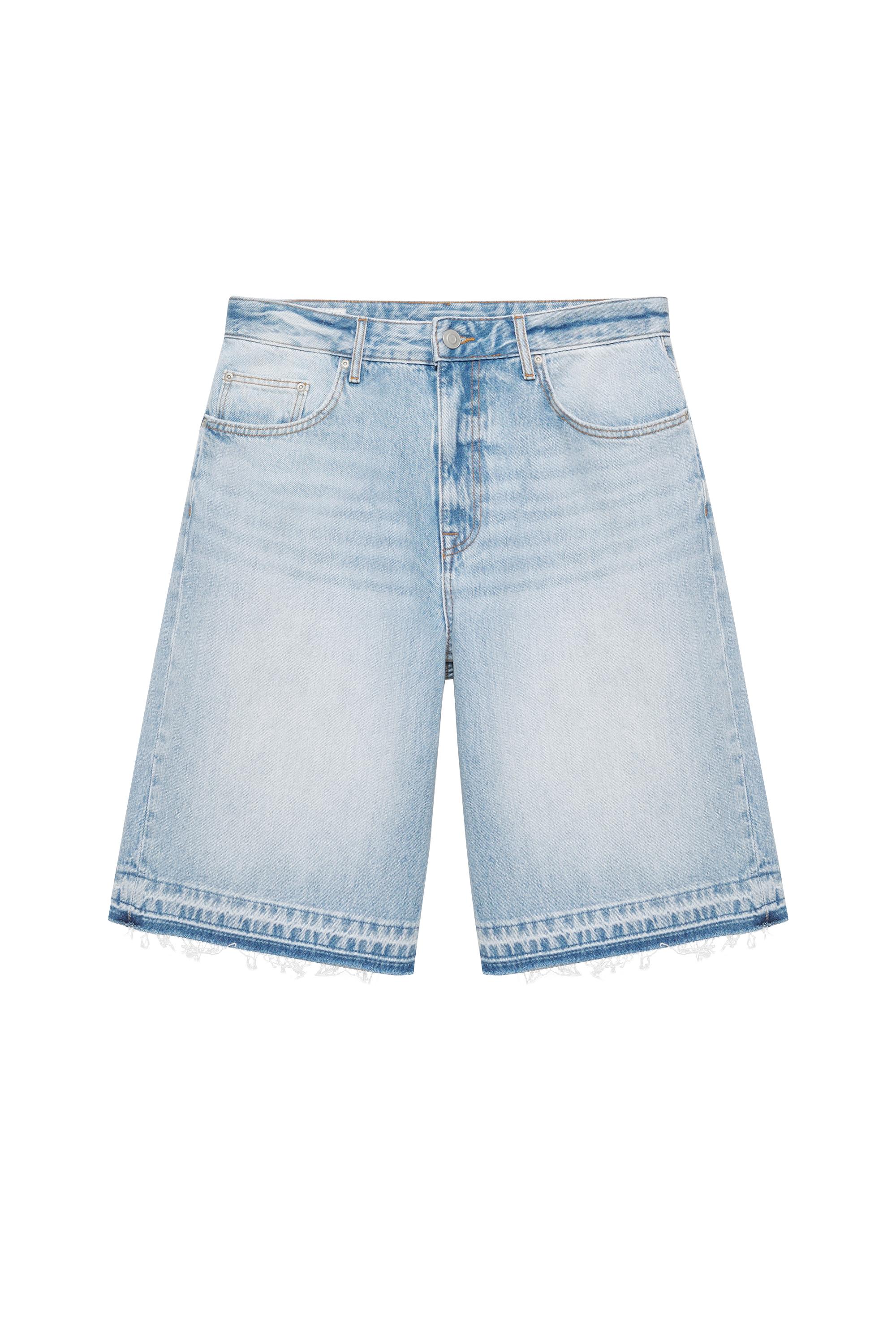 Pull&Bear Yıpratılmış paçalı skater bermuda görsel 3