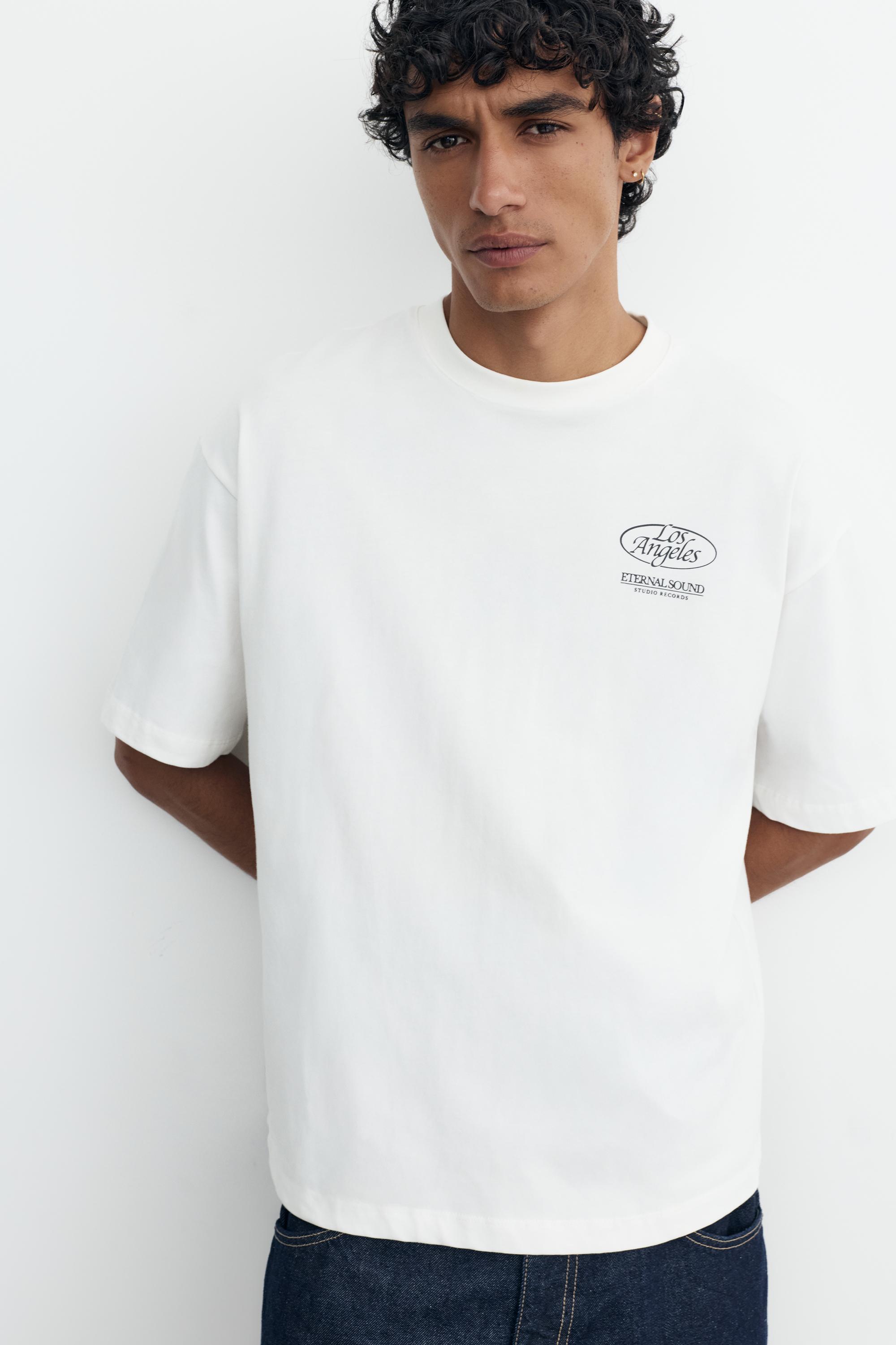 T-Shirt Relaxed Fit Com Gráfico Los Angeles
