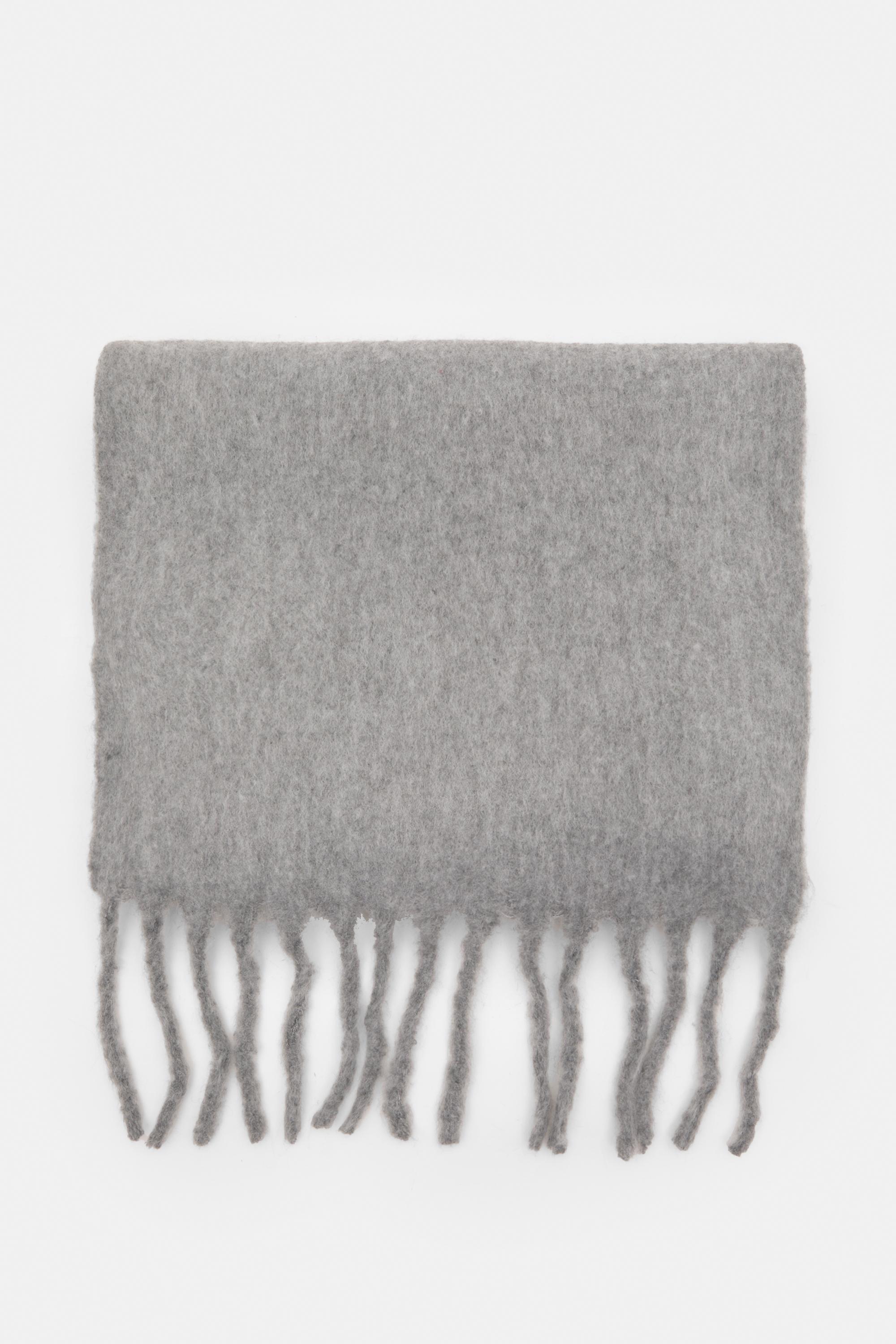 Maxi mohair-effect scarf — Pale grey