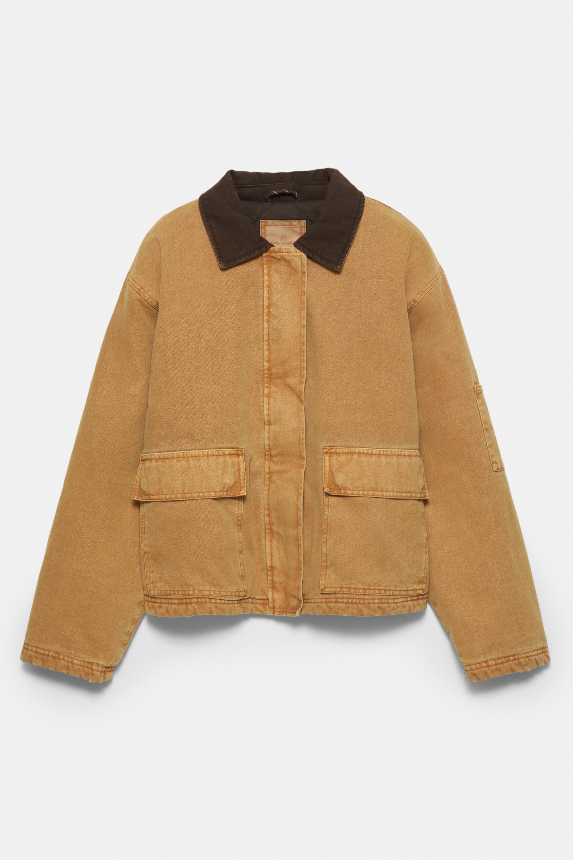 Combined collar jacket — Ocher