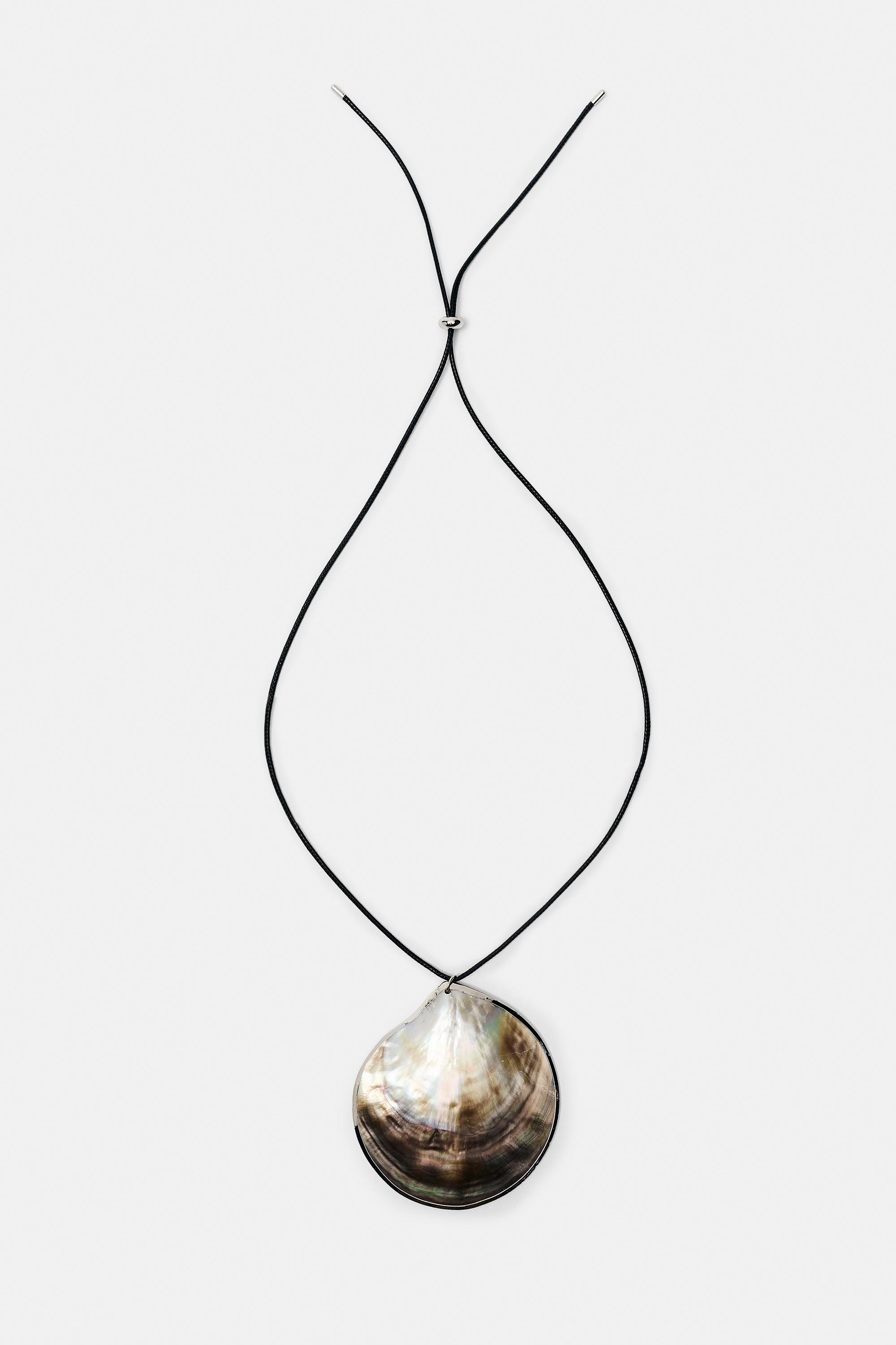Maxi seashell necklace — Grey