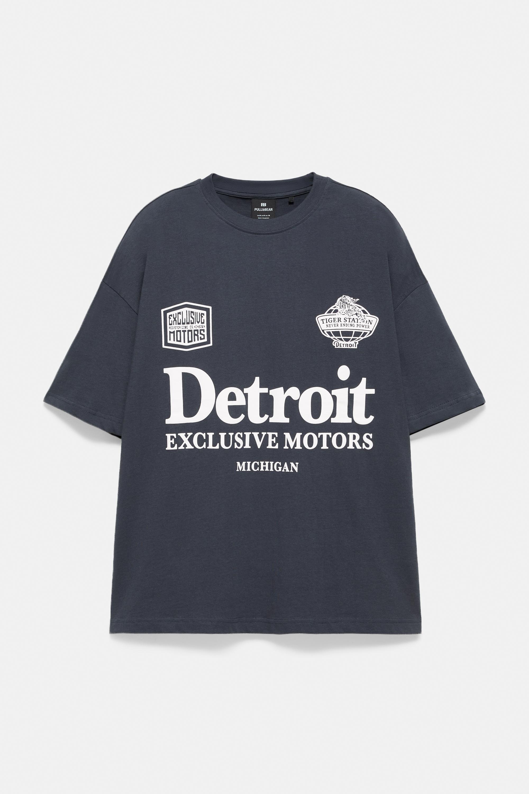 Boxy Detroit T-shirt — Dark navy
