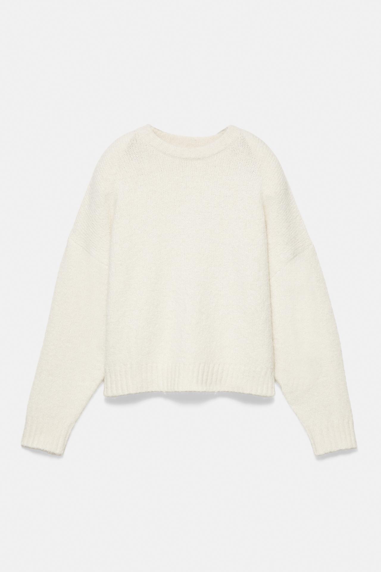 Basic knit jumper — Ecru