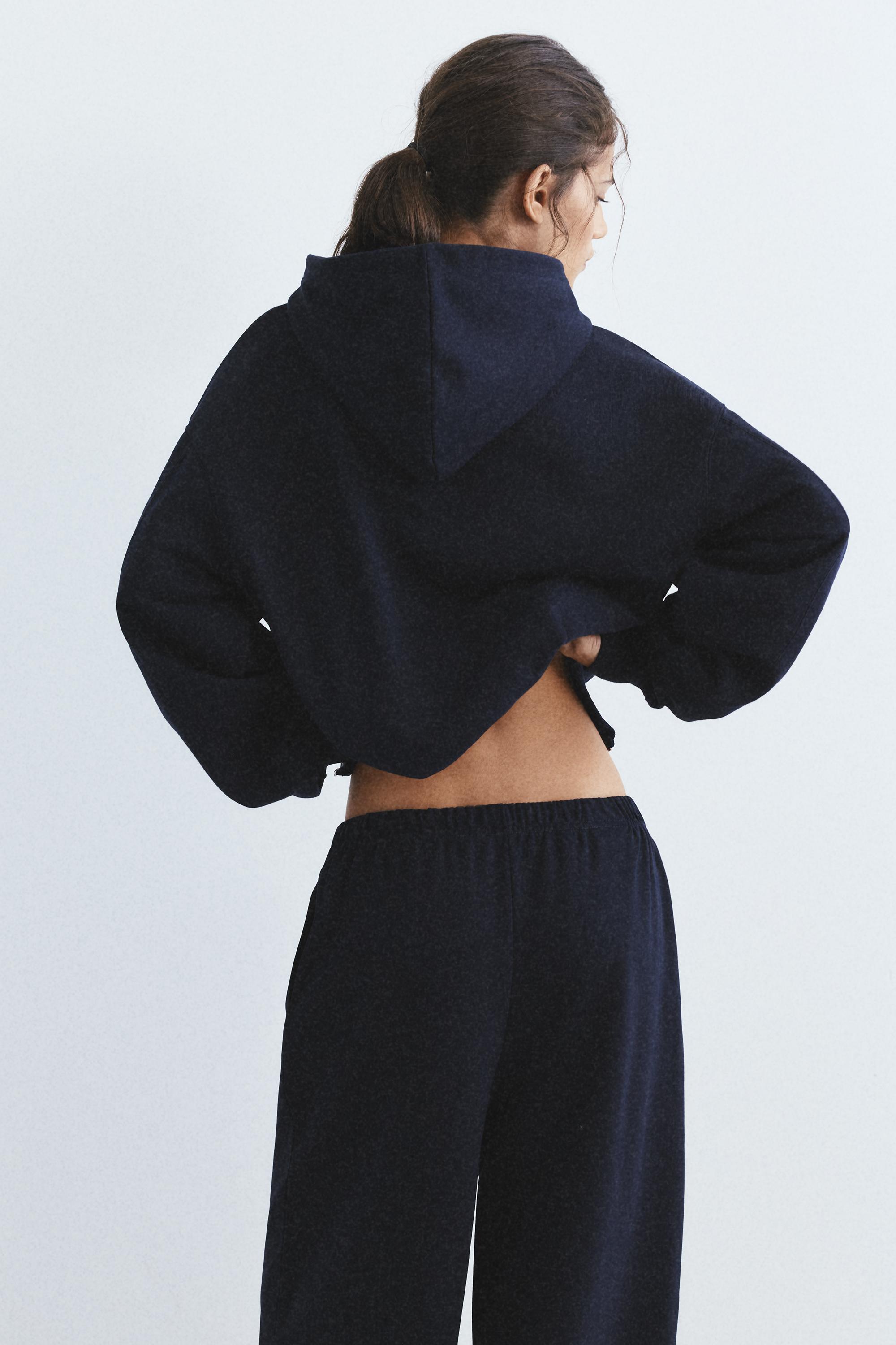 Hoodie with zipper — Navy