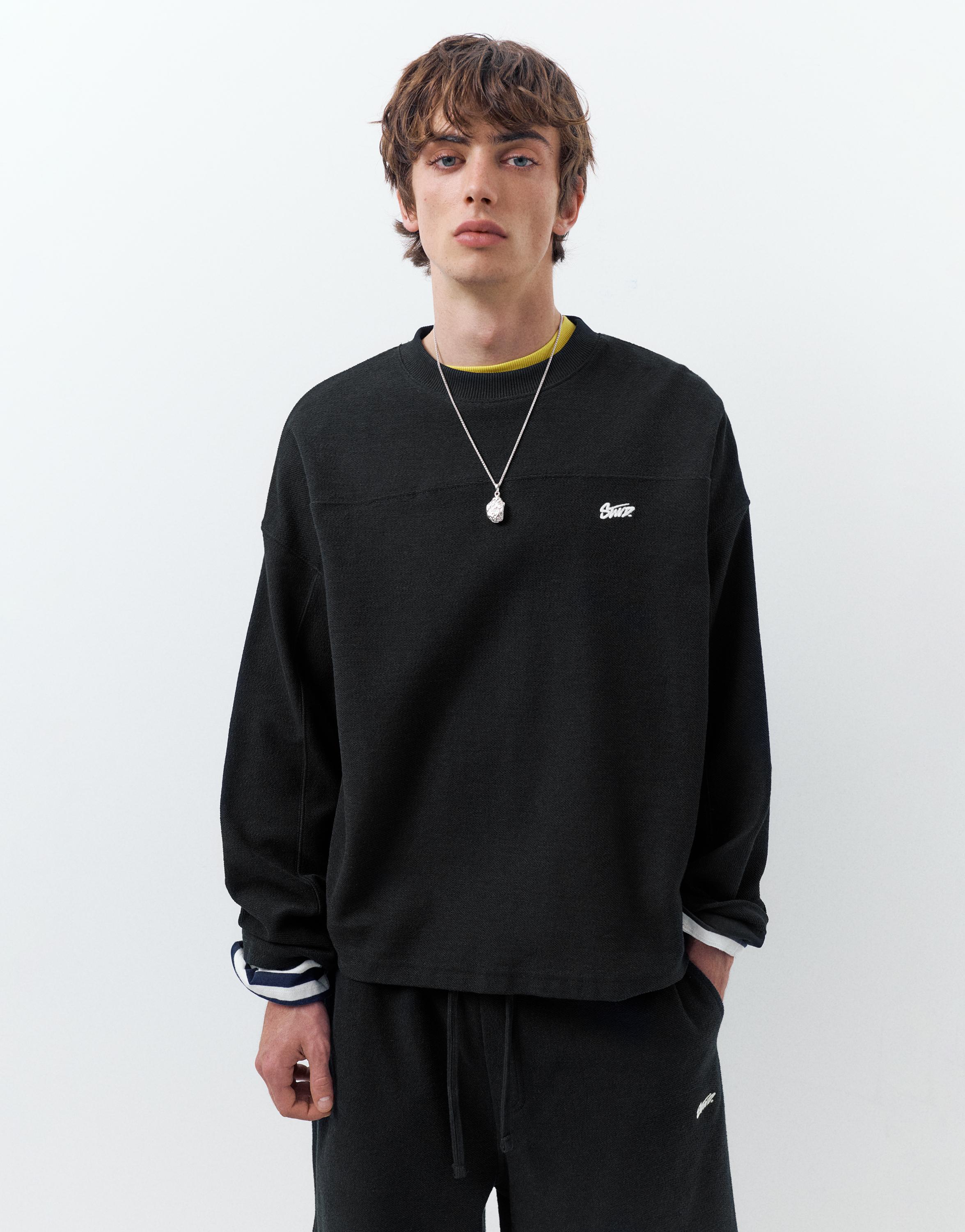 STWD Round Neck Sweatshirt — Black