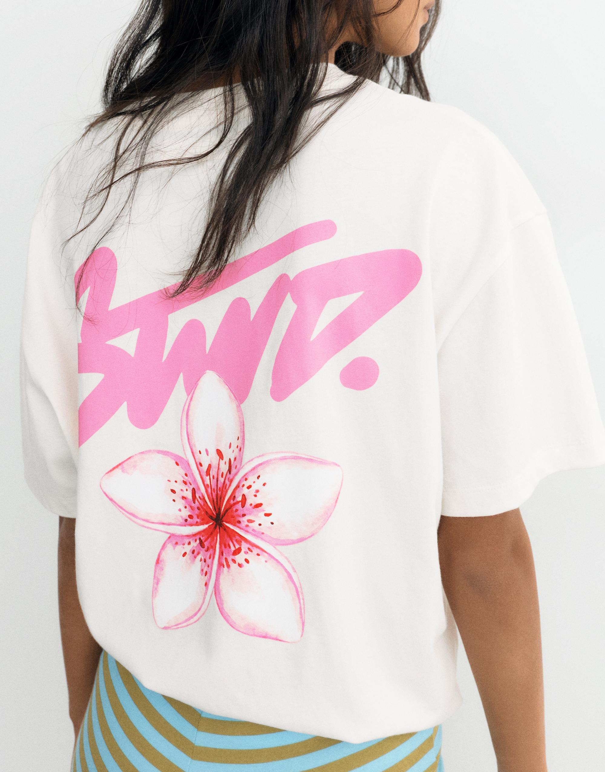 STWD flower T-shirt — Ice