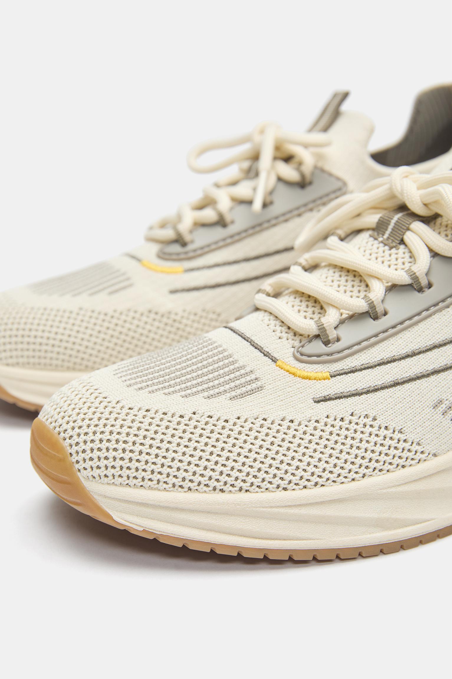 Fabric trainers — Ecru
