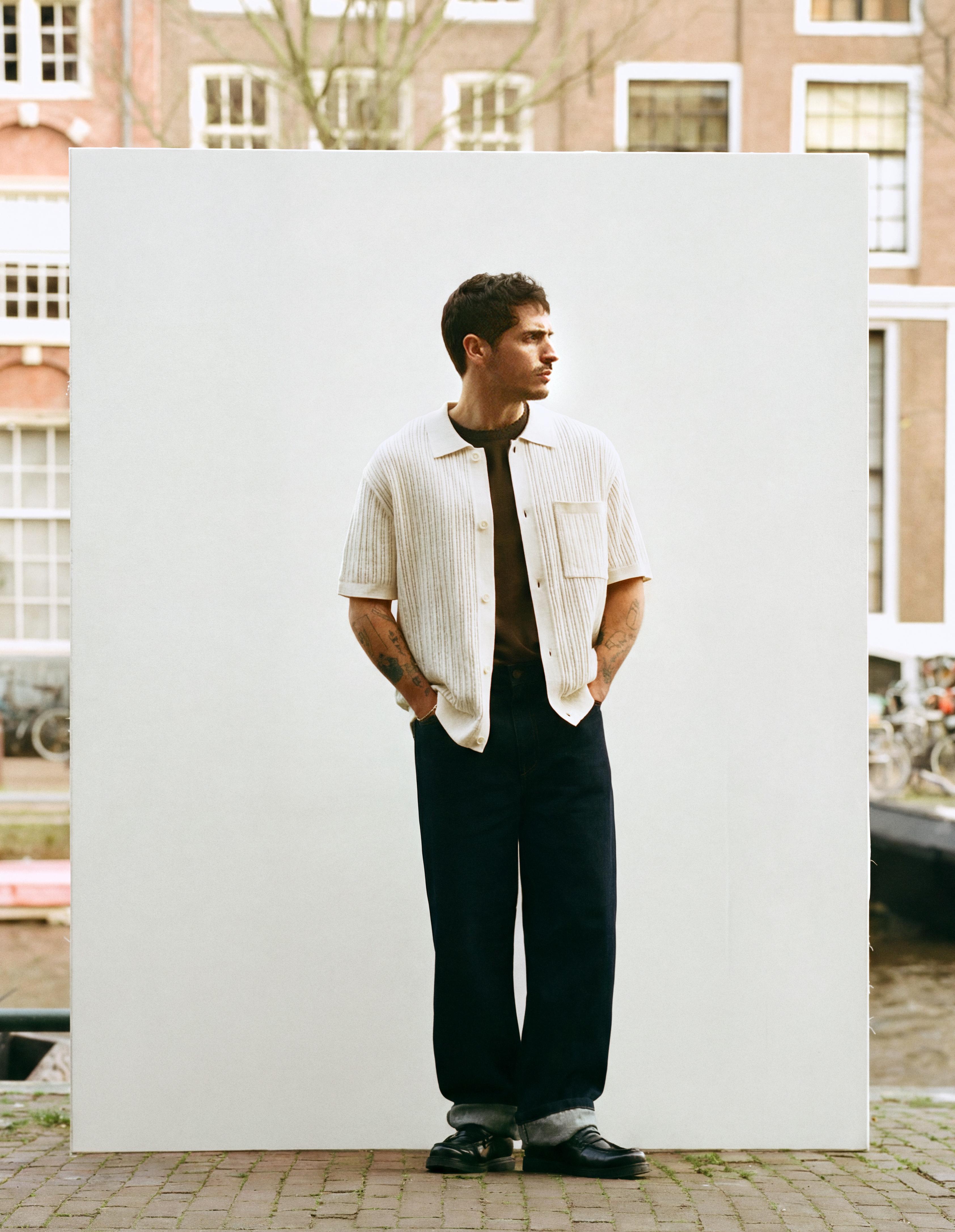 Kısa kollu örgü gömlek - Görsel 23